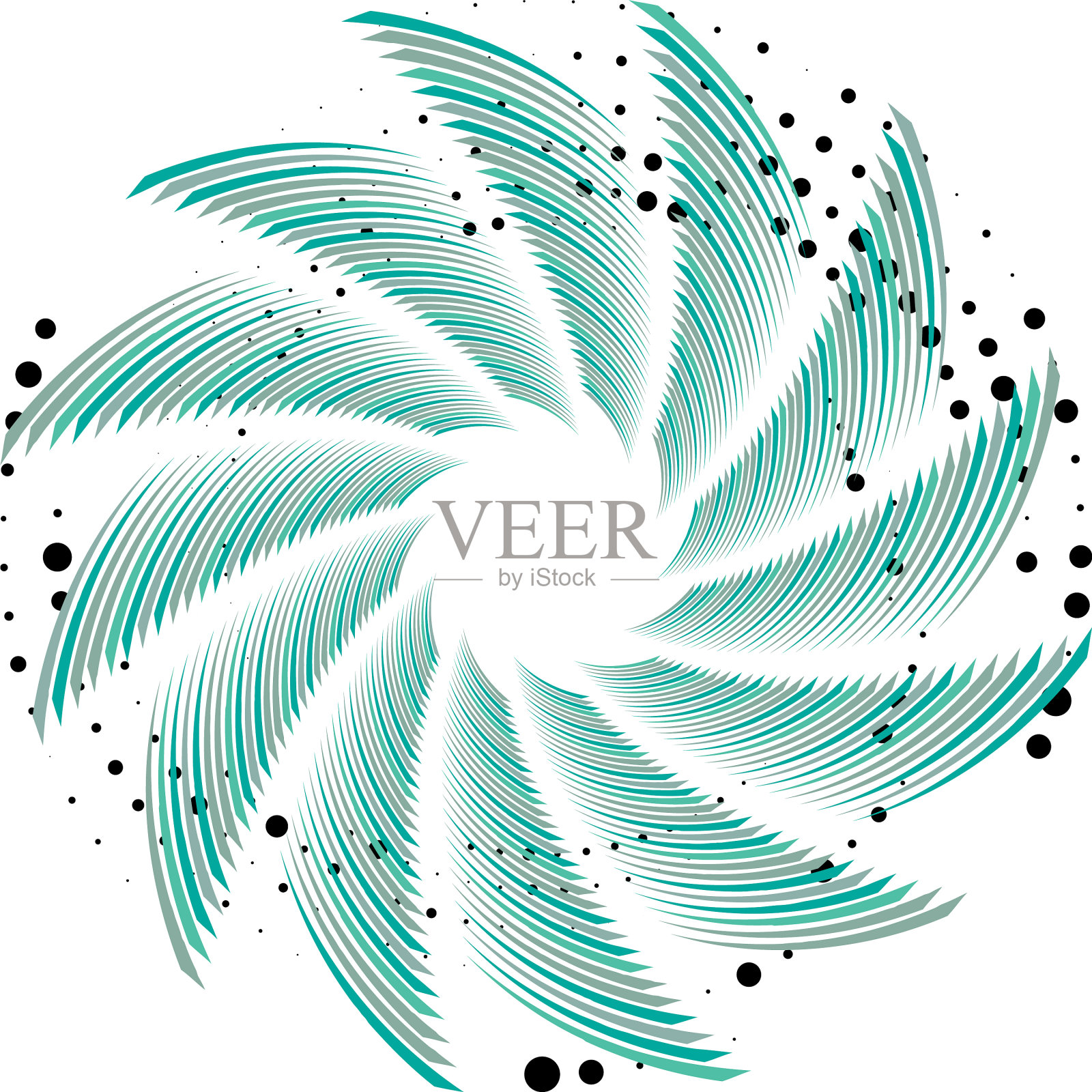 叠加抽象螺旋、漩涡、漩涡蜗壳插画图片素材