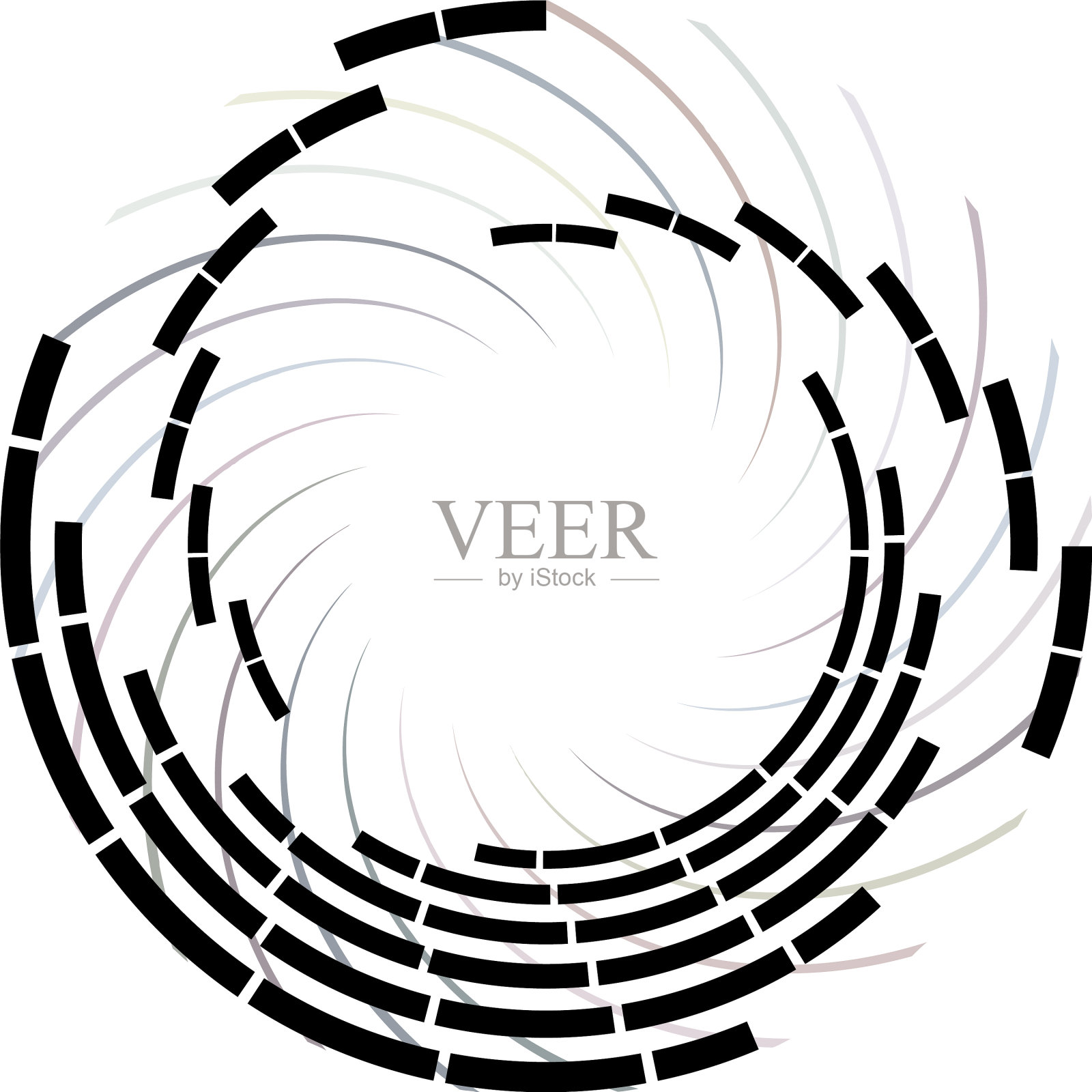 叠加抽象螺旋、漩涡、漩涡蜗壳插画图片素材
