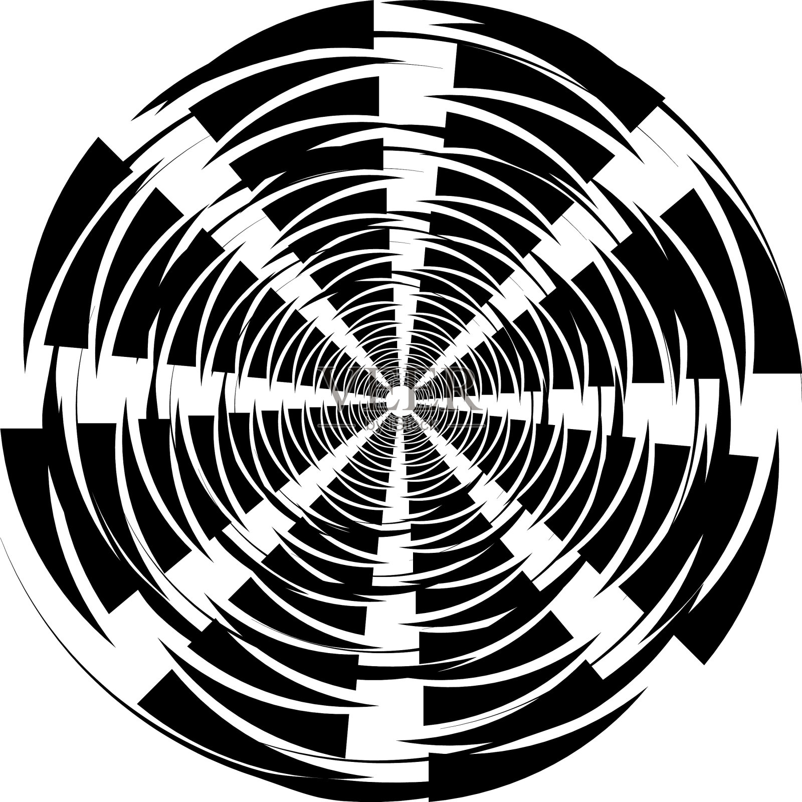 叠加抽象螺旋、漩涡、漩涡蜗壳插画图片素材