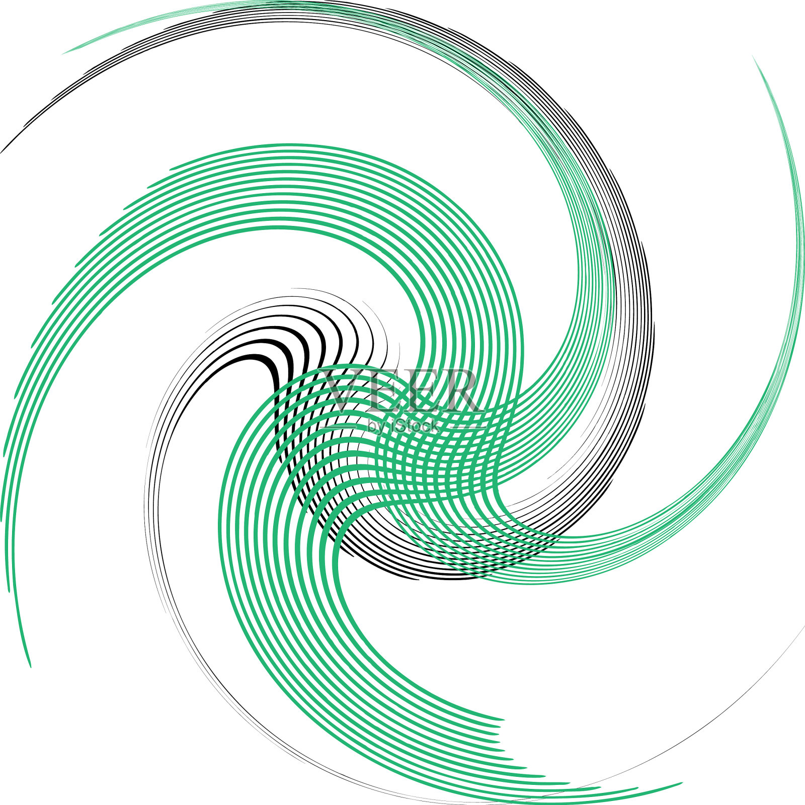 叠加抽象螺旋、漩涡、漩涡蜗壳插画图片素材