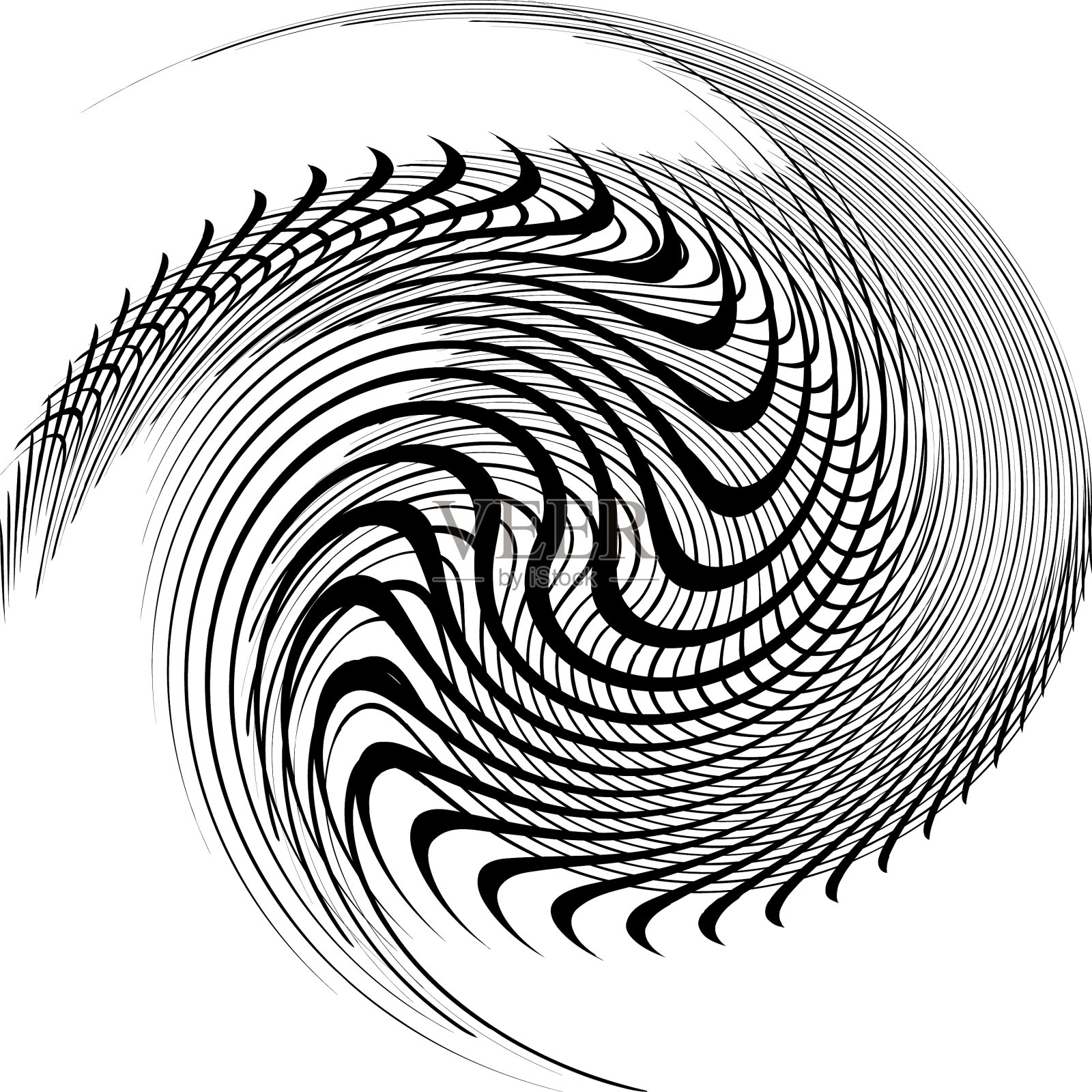 叠加抽象螺旋、漩涡、漩涡蜗壳插画图片素材