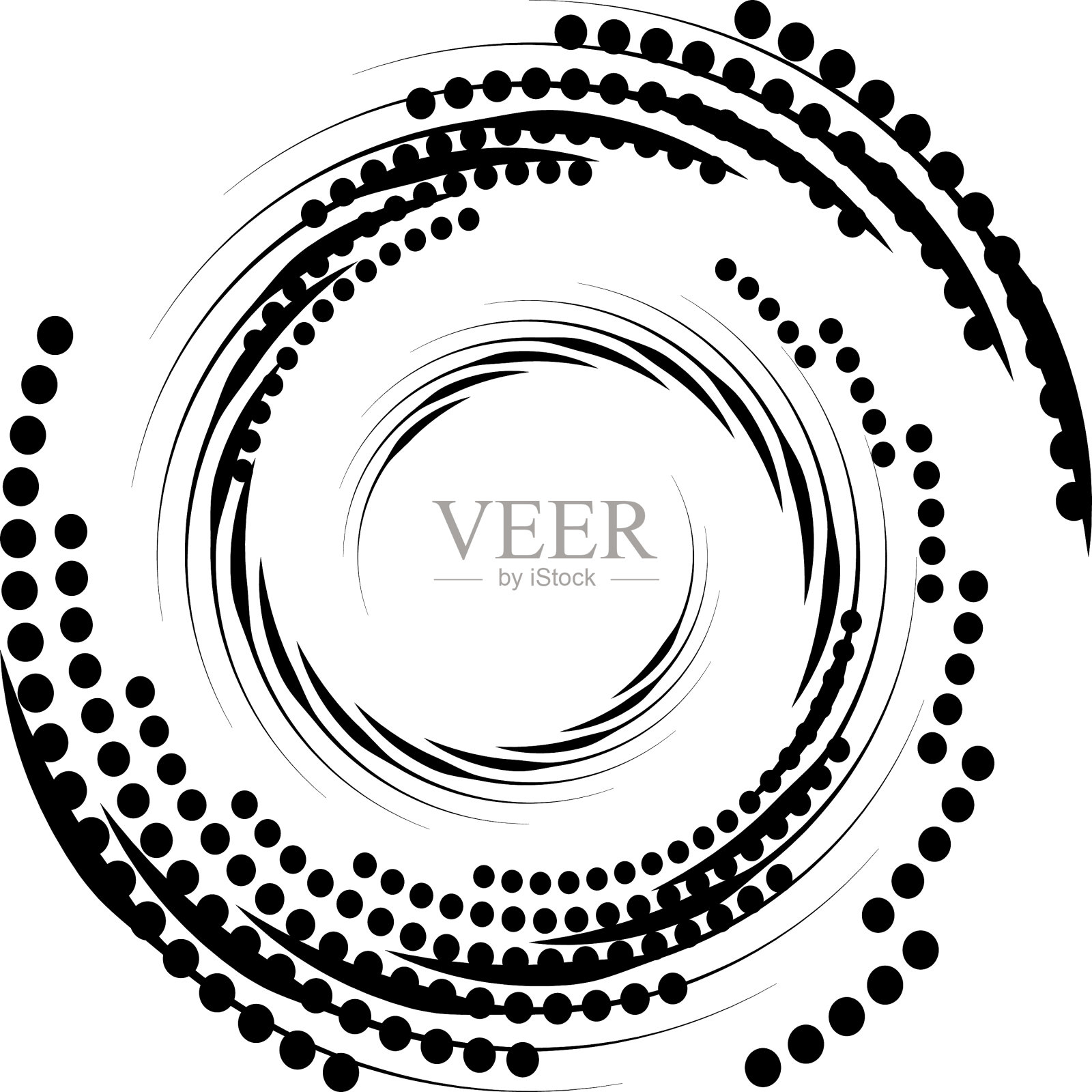 叠加抽象螺旋、漩涡、漩涡蜗壳插画图片素材