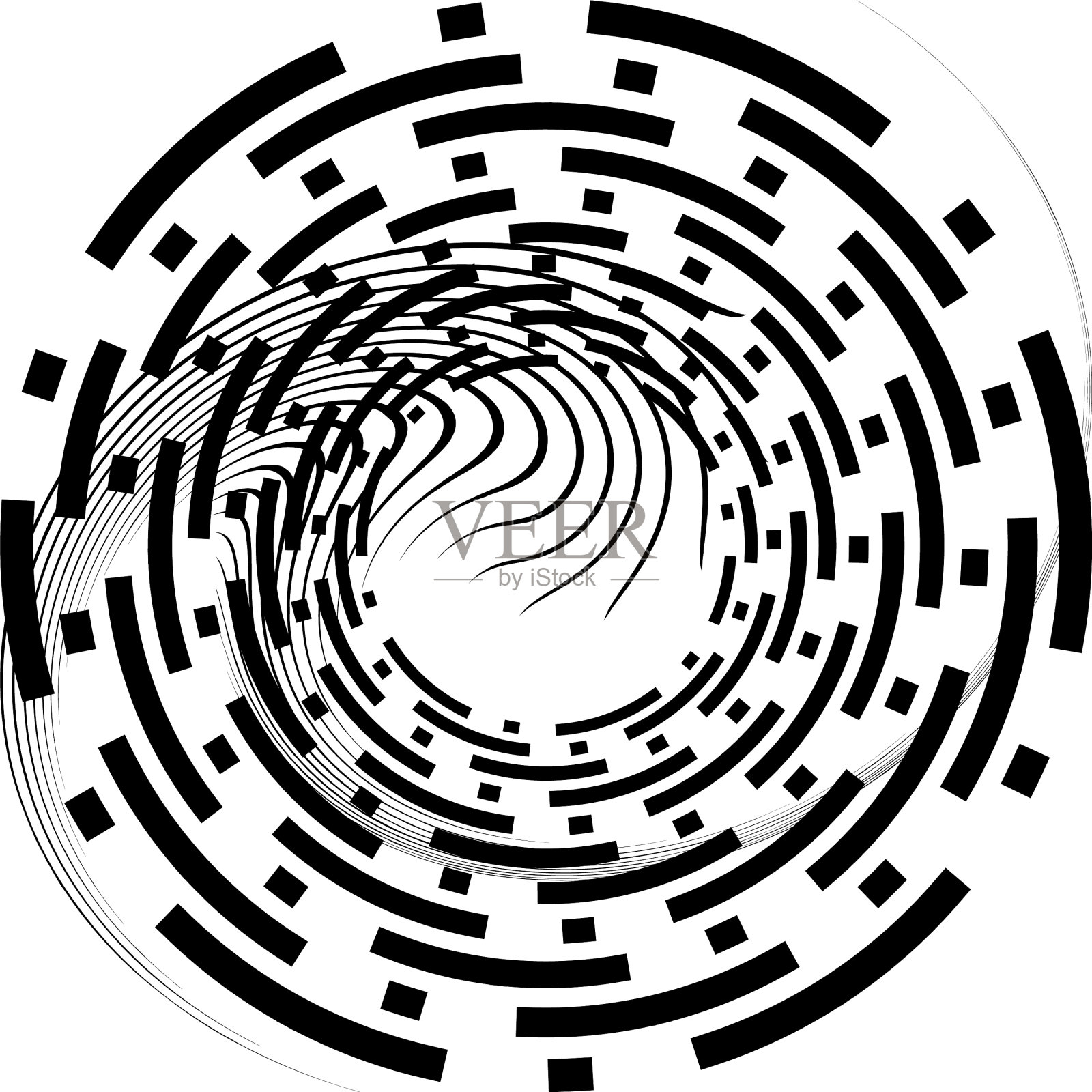 叠加抽象螺旋、漩涡、漩涡蜗壳插画图片素材