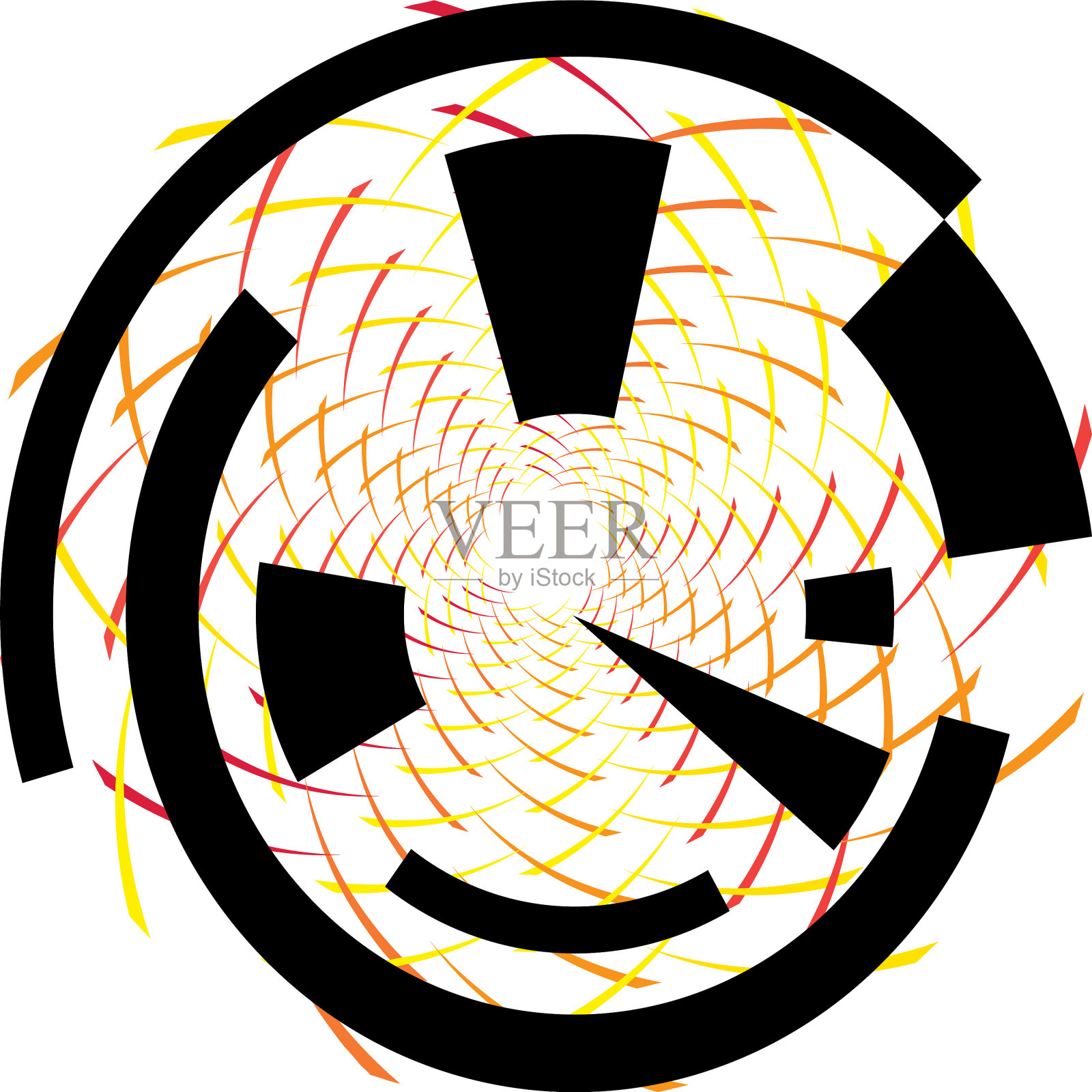 叠加抽象螺旋、漩涡、漩涡蜗壳插画图片素材