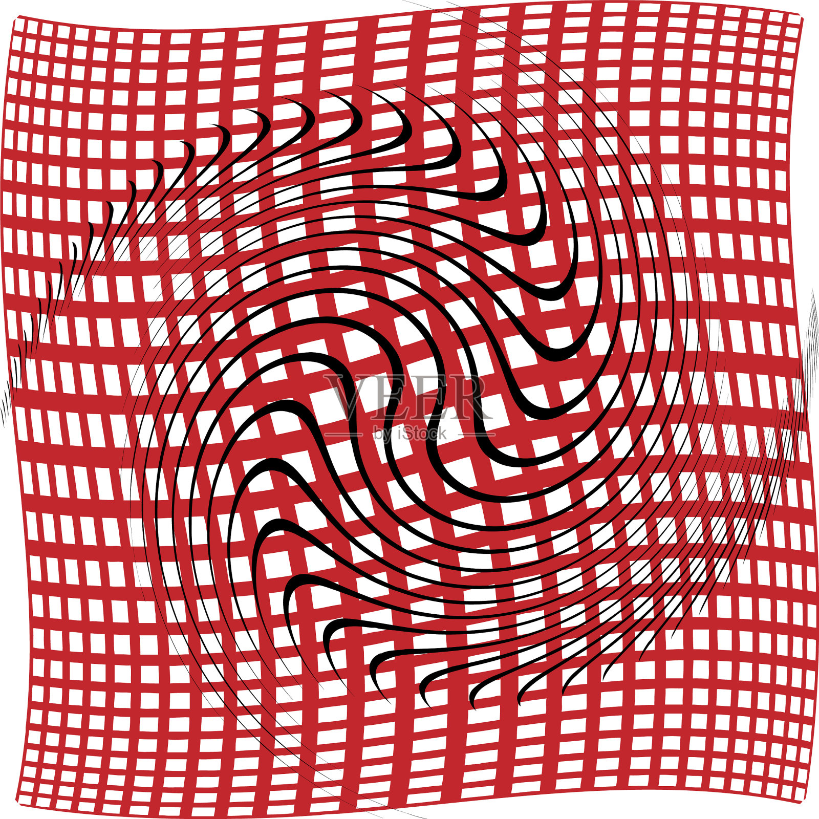 叠加抽象螺旋、漩涡、漩涡蜗壳插画图片素材