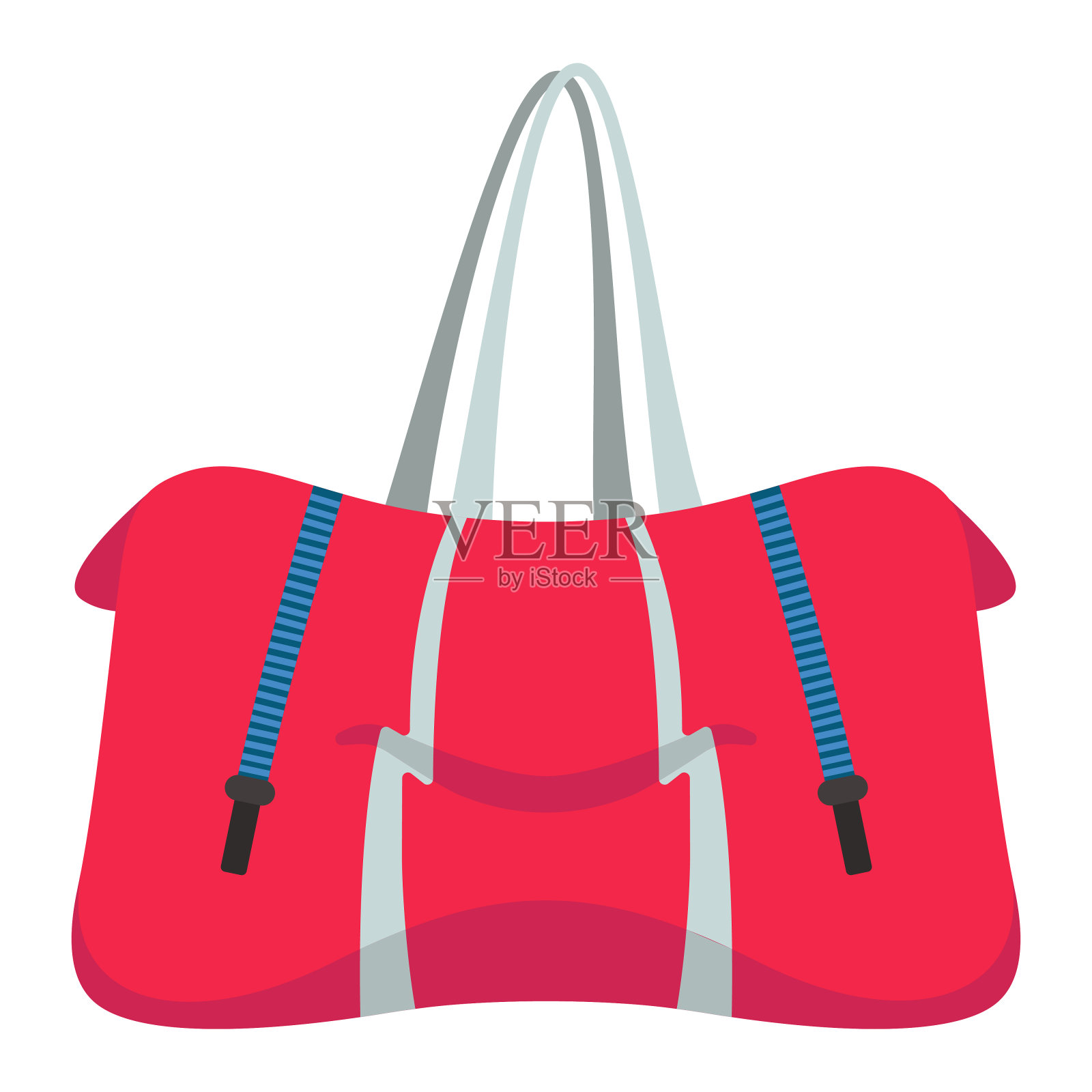 红色的运动包插画图片素材