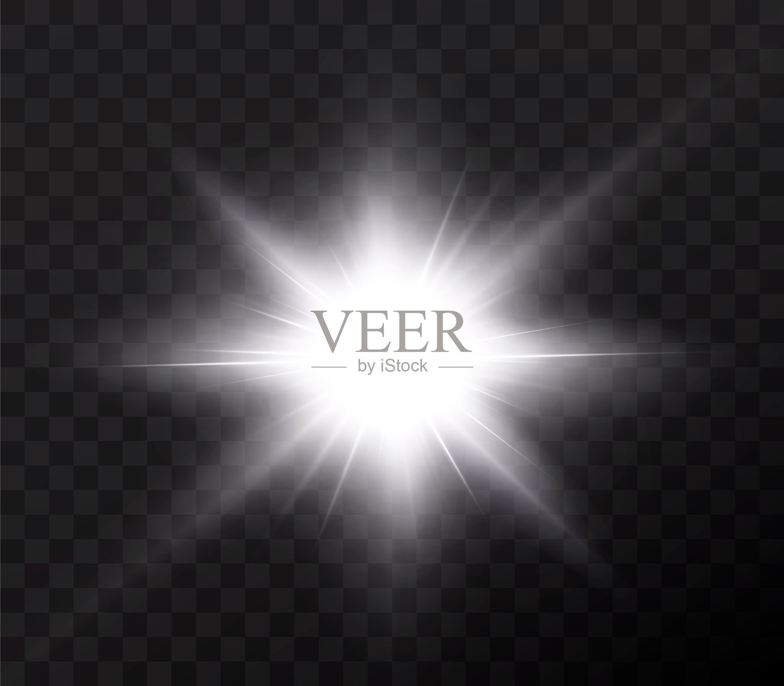 明亮的星星孤立在透明的白色背景上设计元素图片