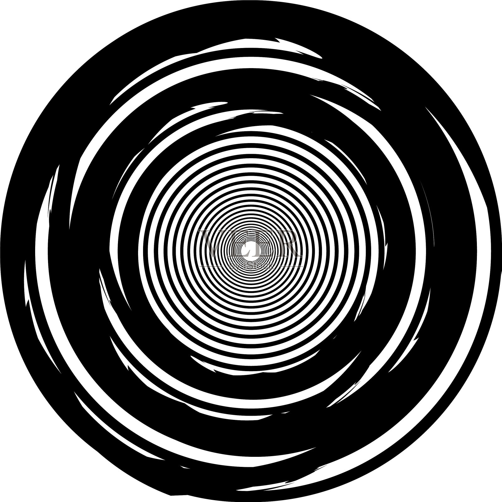 叠加抽象螺旋、漩涡、漩涡蜗壳插画图片素材