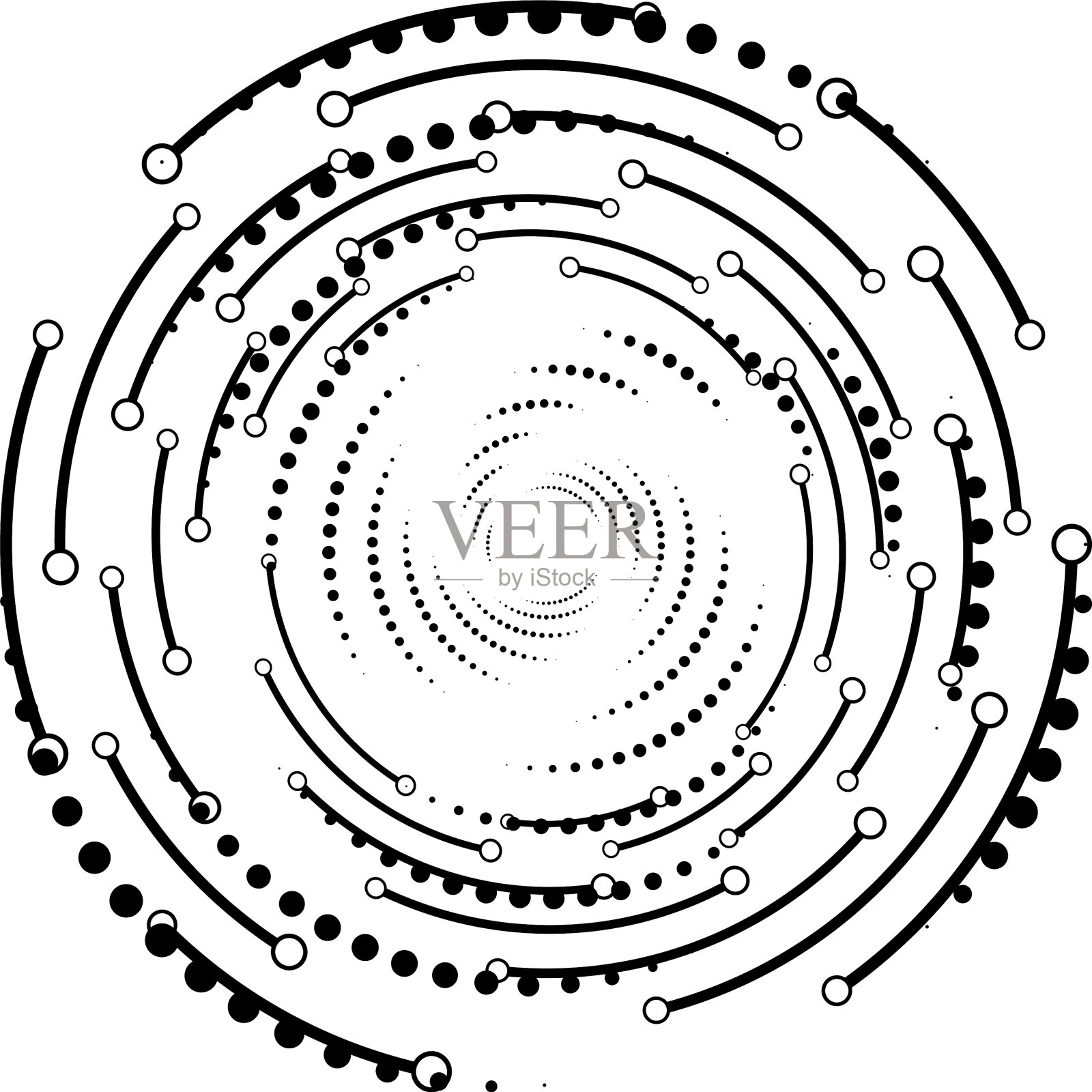 叠加抽象螺旋、漩涡、漩涡蜗壳插画图片素材