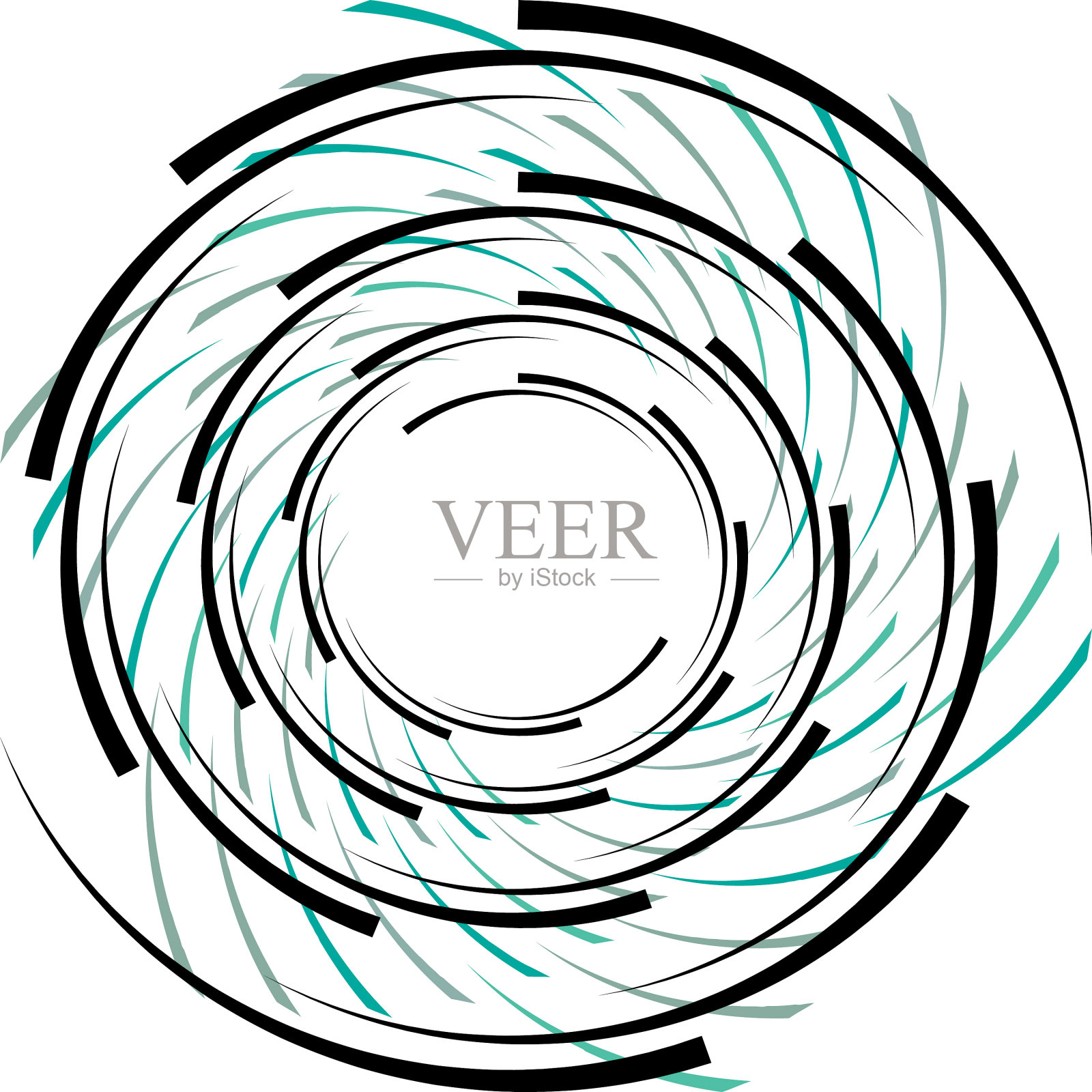 叠加抽象螺旋、漩涡、漩涡蜗壳插画图片素材