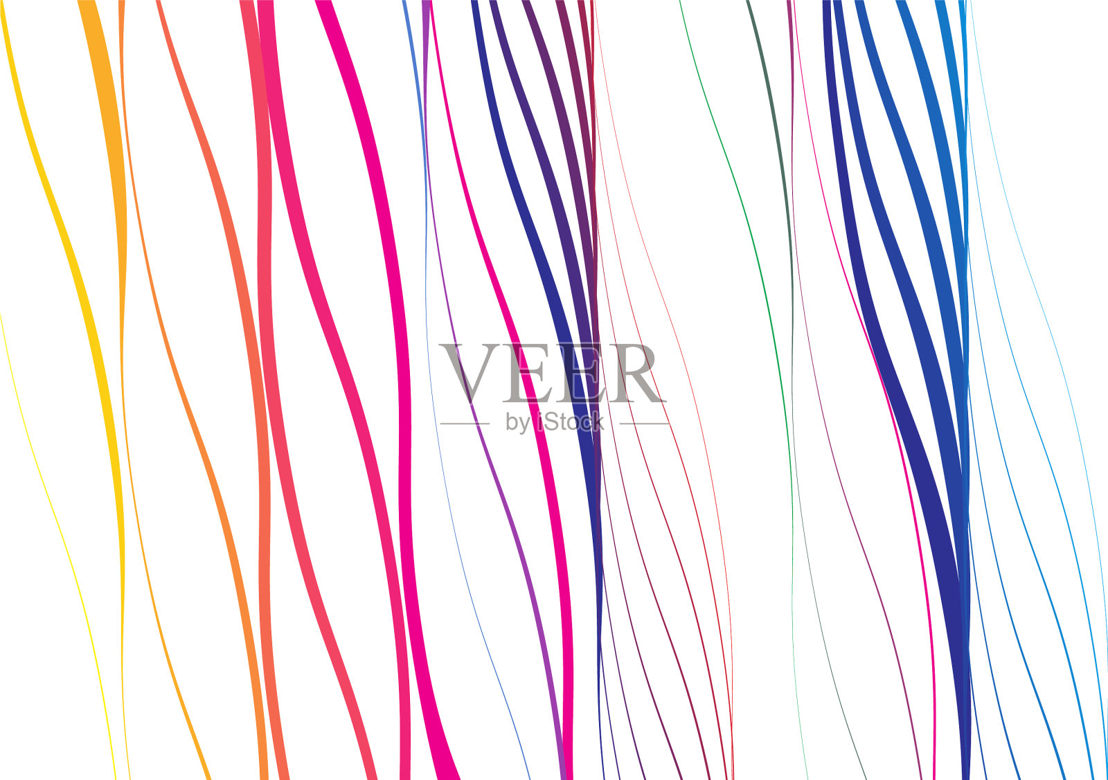 色彩斑斓的波浪波浪起伏，波涛汹涌插画图片素材