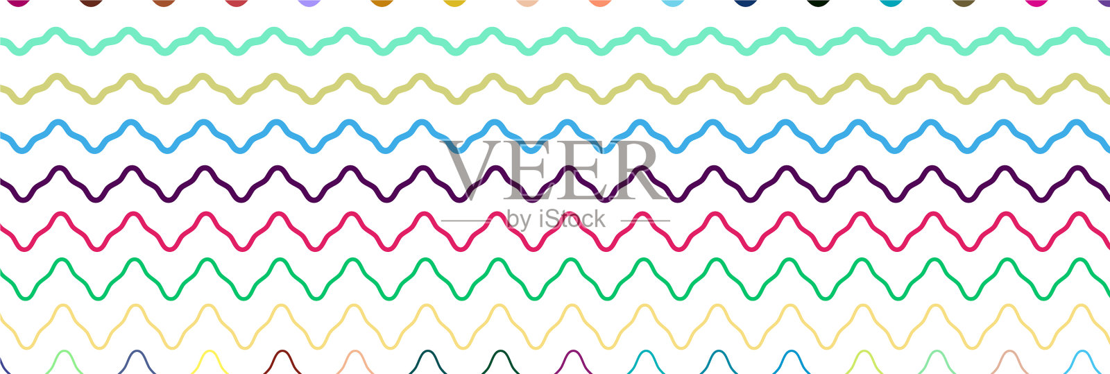 宽矩形格式波折波折插画图片素材