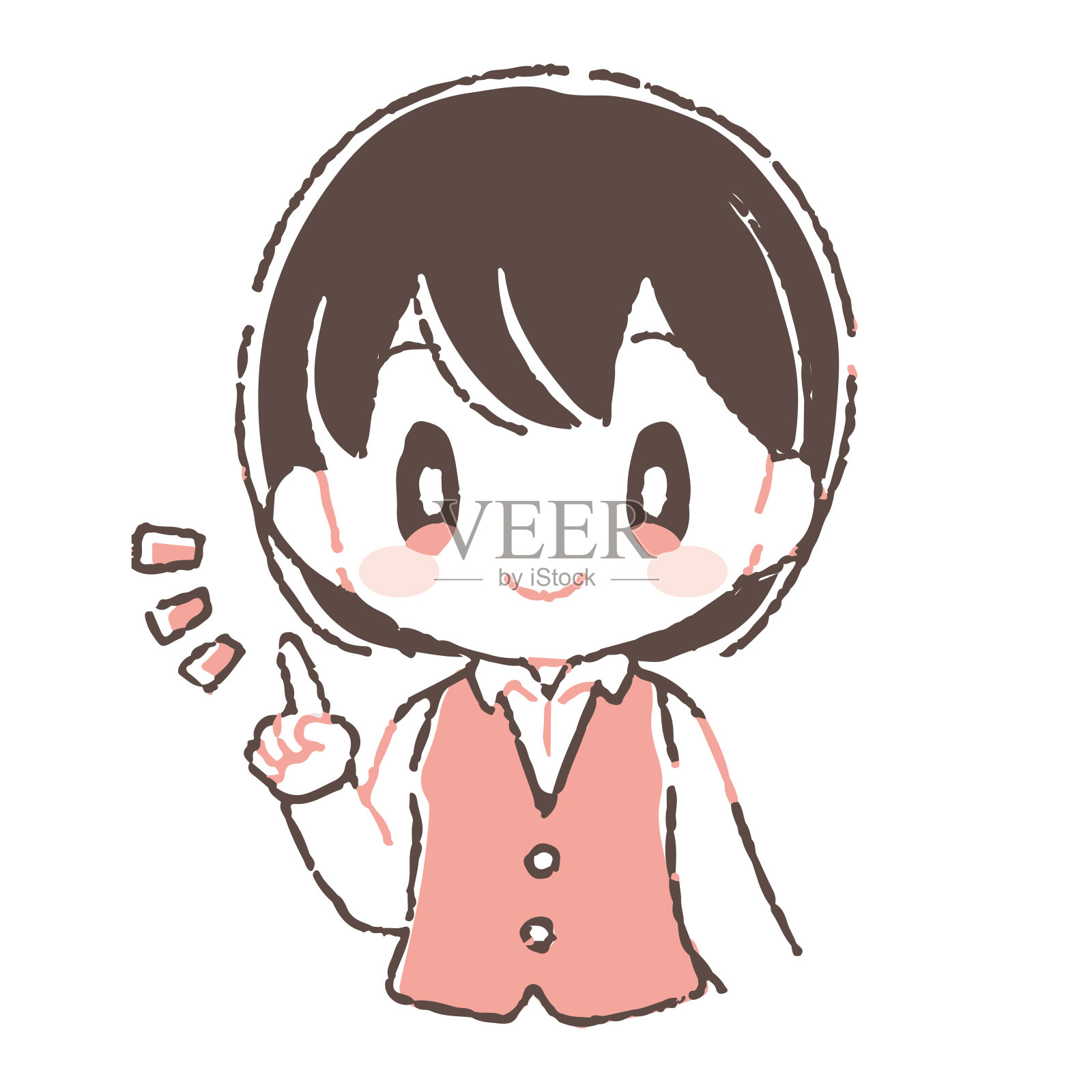 一名女员工的插图插画图片素材