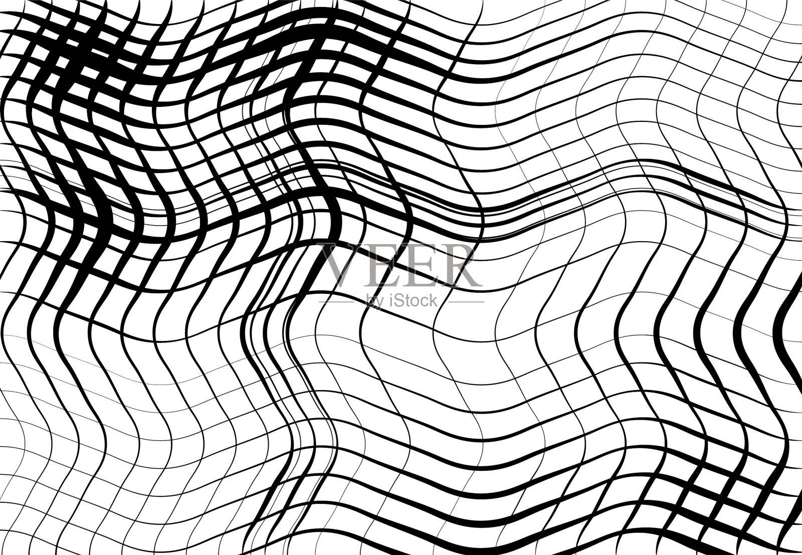 网格网格波浪形，波浪起伏，波浪起伏的线条插画图片素材