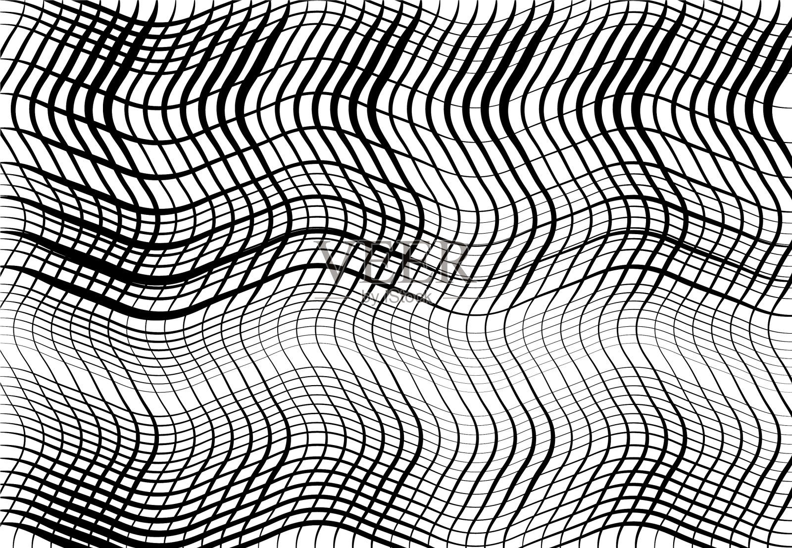 网格网格波浪形，波浪起伏，波浪起伏的线条插画图片素材