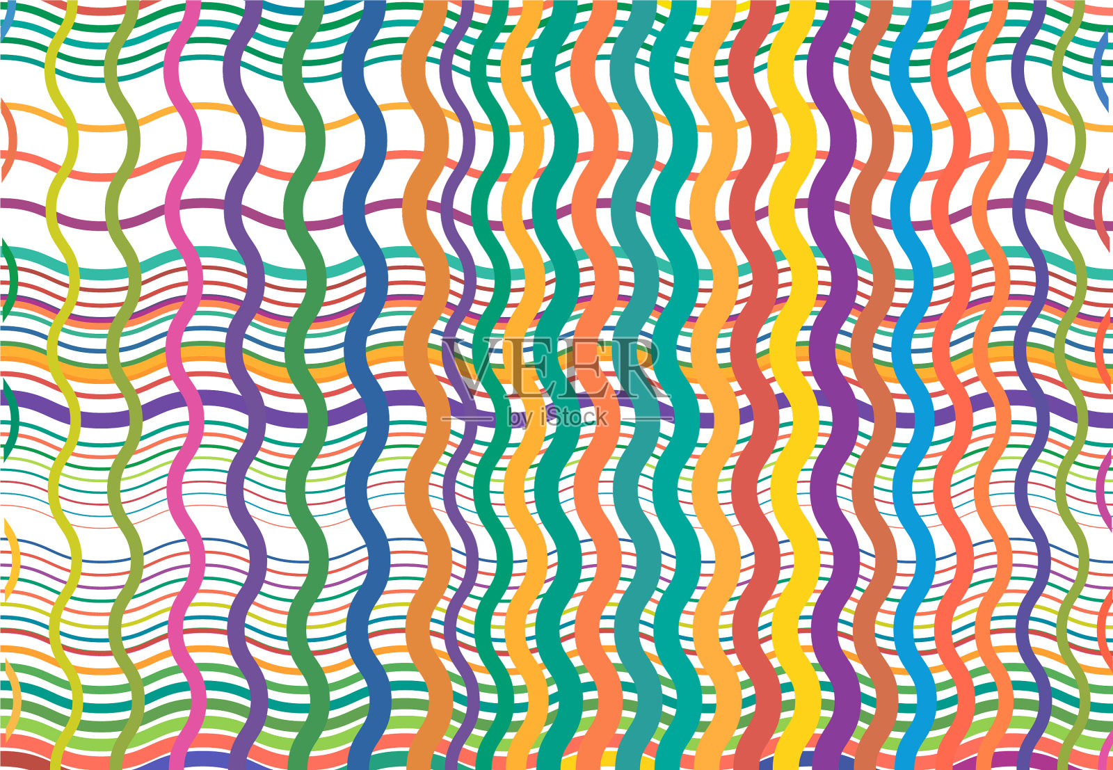 网格网格波浪形，波浪起伏，波浪起伏的线条插画图片素材