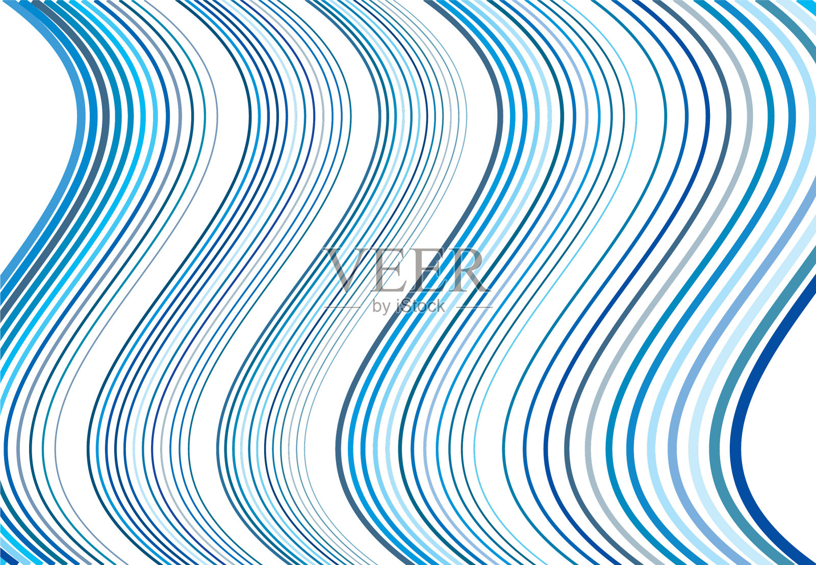 色彩斑斓的波浪波浪起伏，波涛汹涌插画图片素材