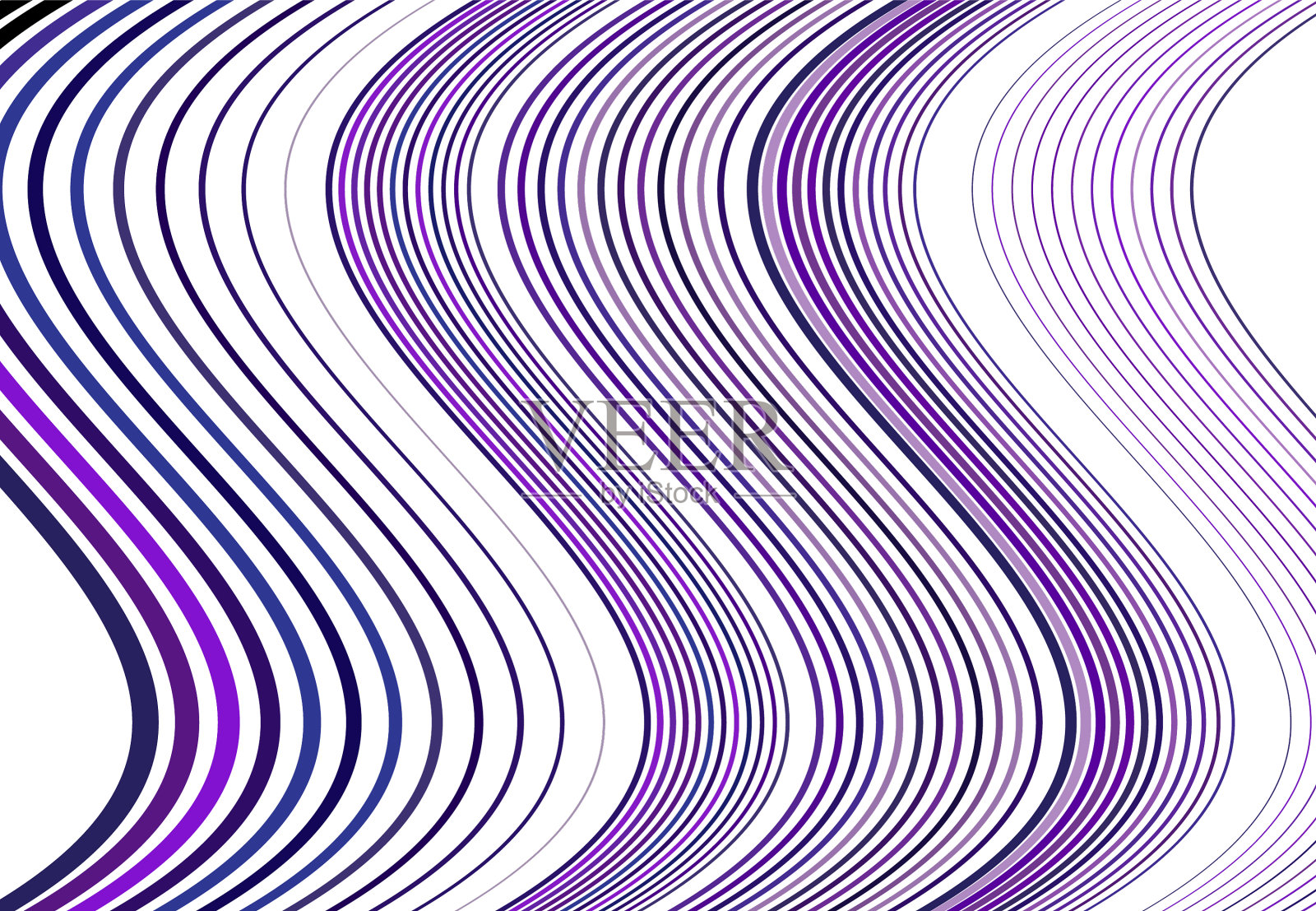 色彩斑斓的波浪波浪起伏，波涛汹涌插画图片素材