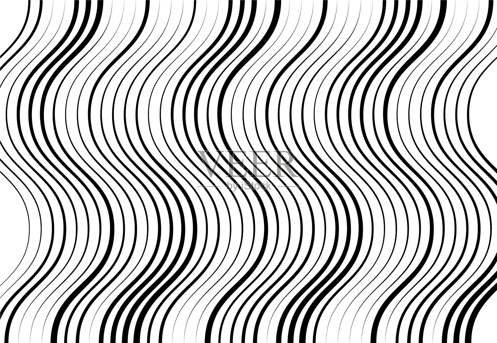 抽象波浪起伏，波浪起伏的线条插画图片素材