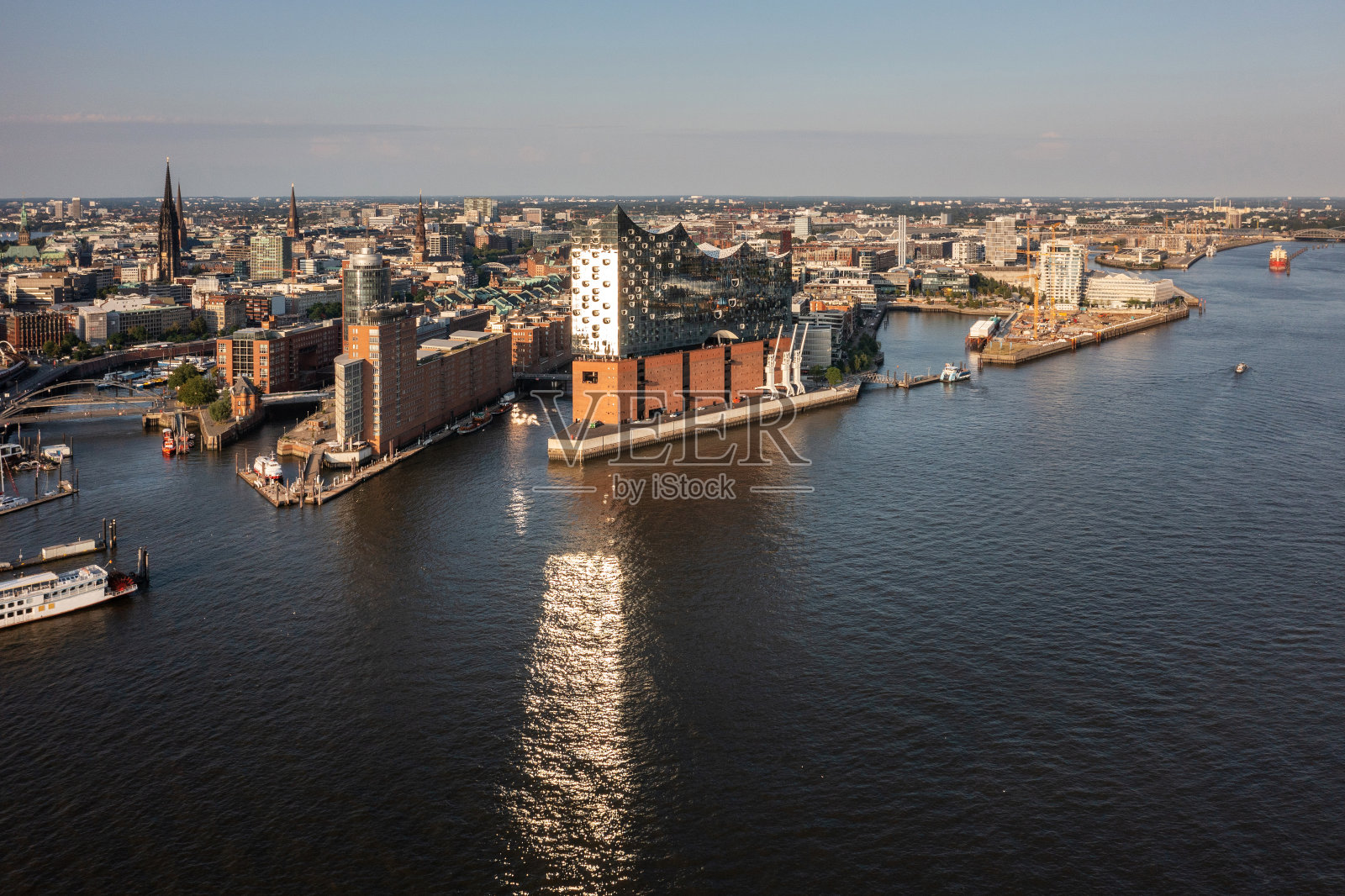 鸟瞰图的汉堡斯佩克施塔特，德国照片摄影图片