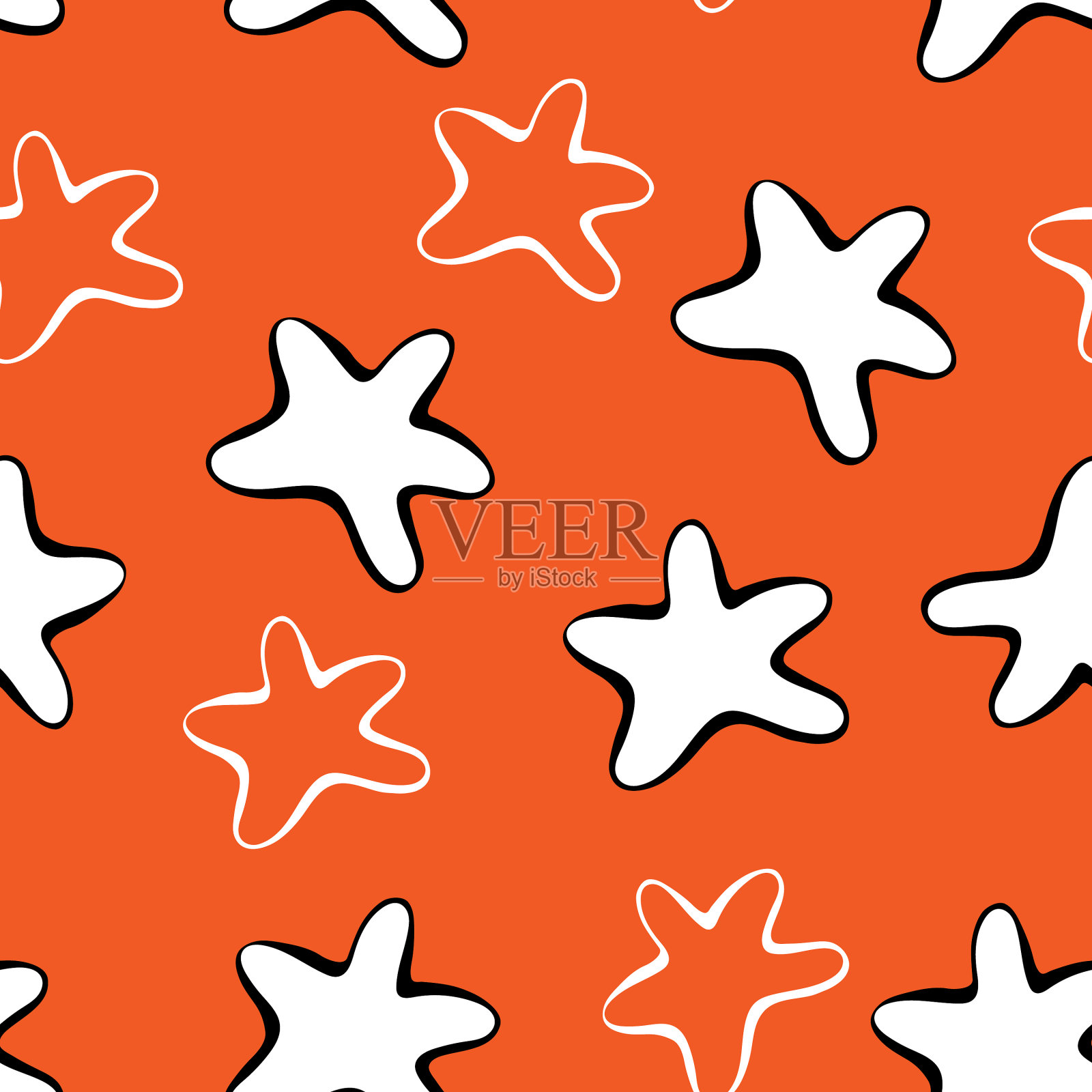 星星抽象黑线亮插画图片素材