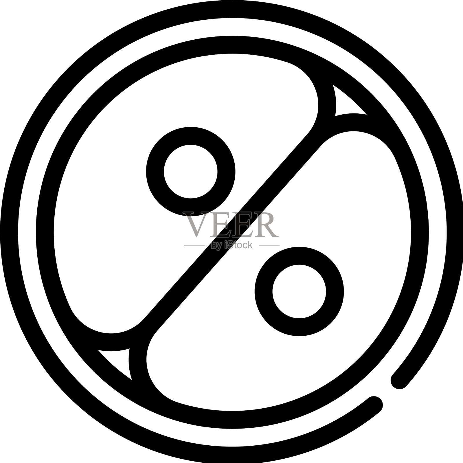 细胞分裂线图标符号设计元素图片