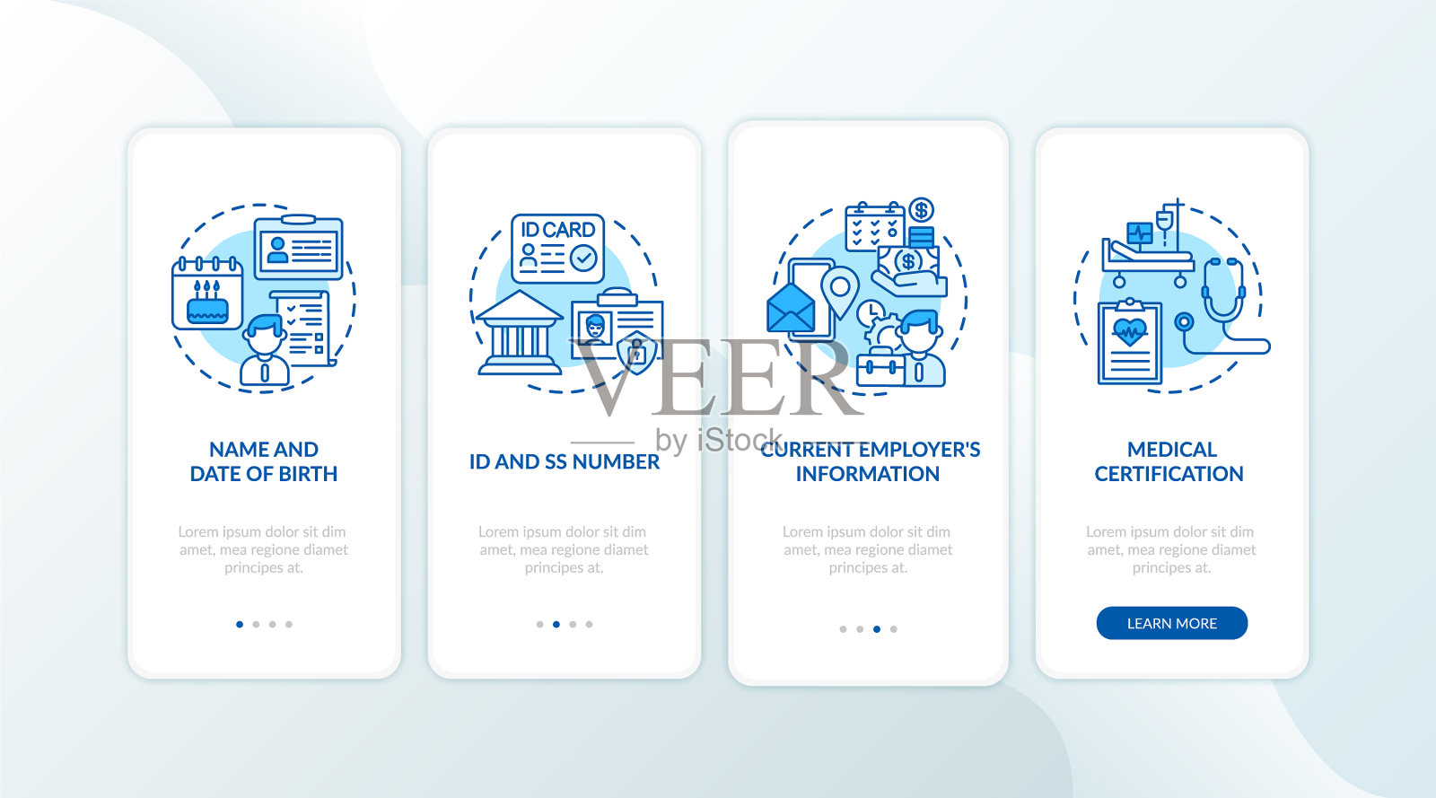 船上伤残保险索赔信息插画图片素材