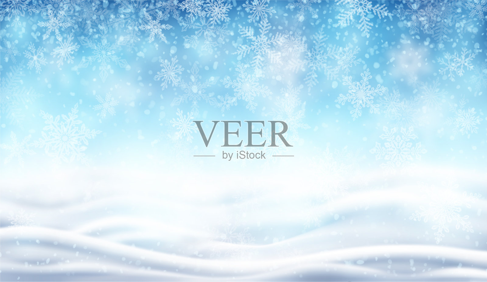 圣诞节和新年的降雪背景插画图片素材