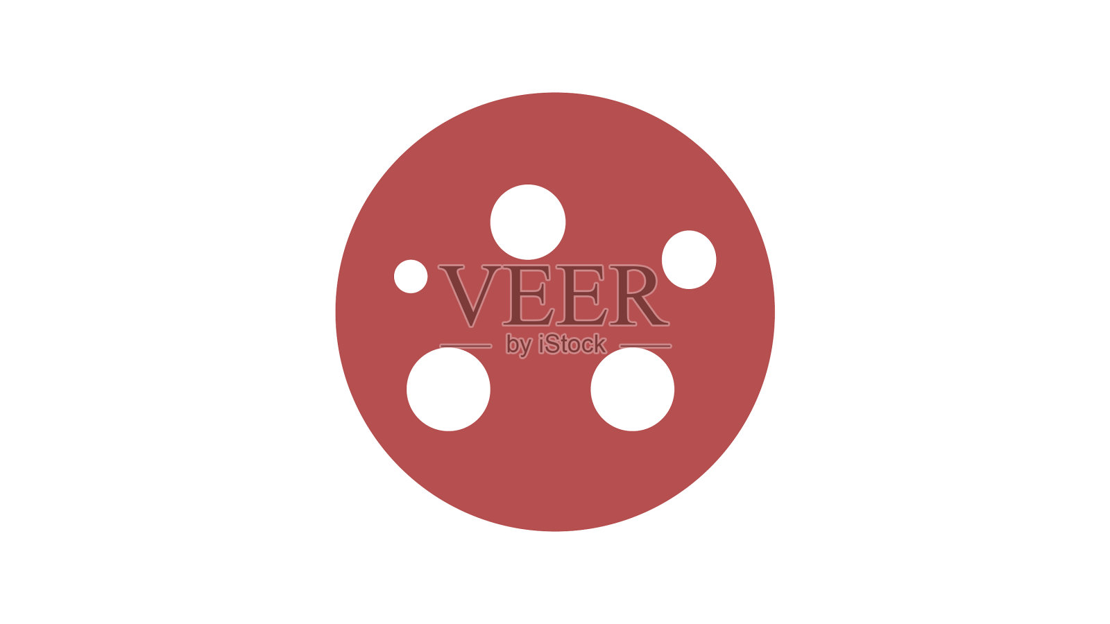 圆片腊肠肠扁平孤立插画图片素材