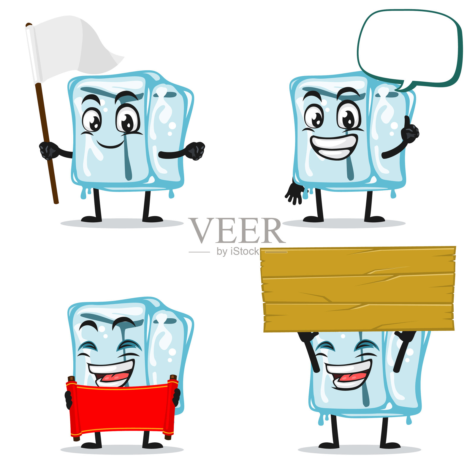 冰块角色吉祥物插画图片素材