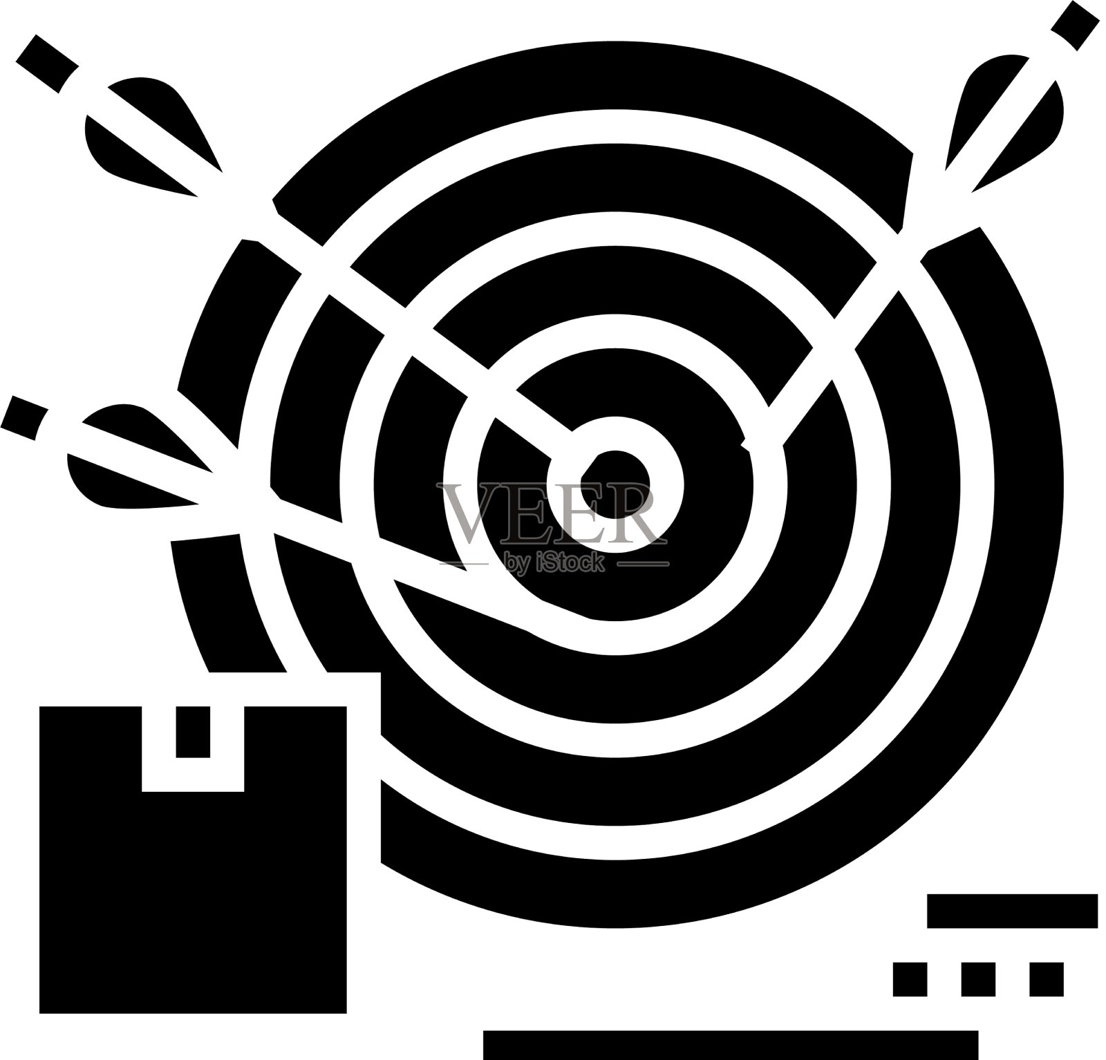 业务目标字形图标插画图片素材