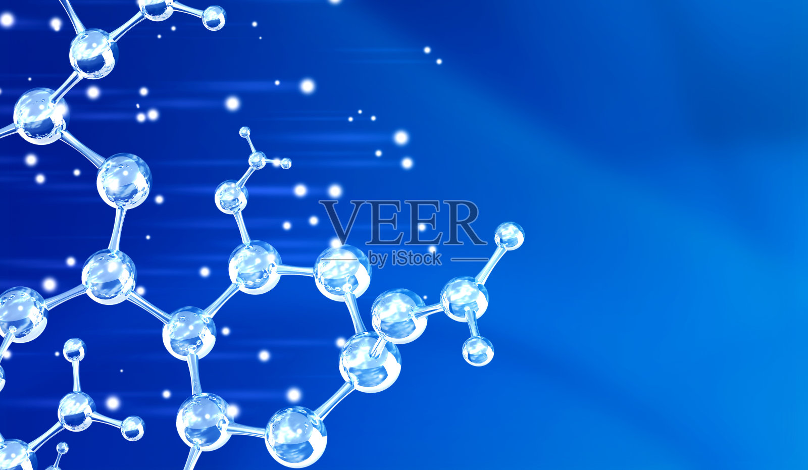 抽象的分子结构照片摄影图片