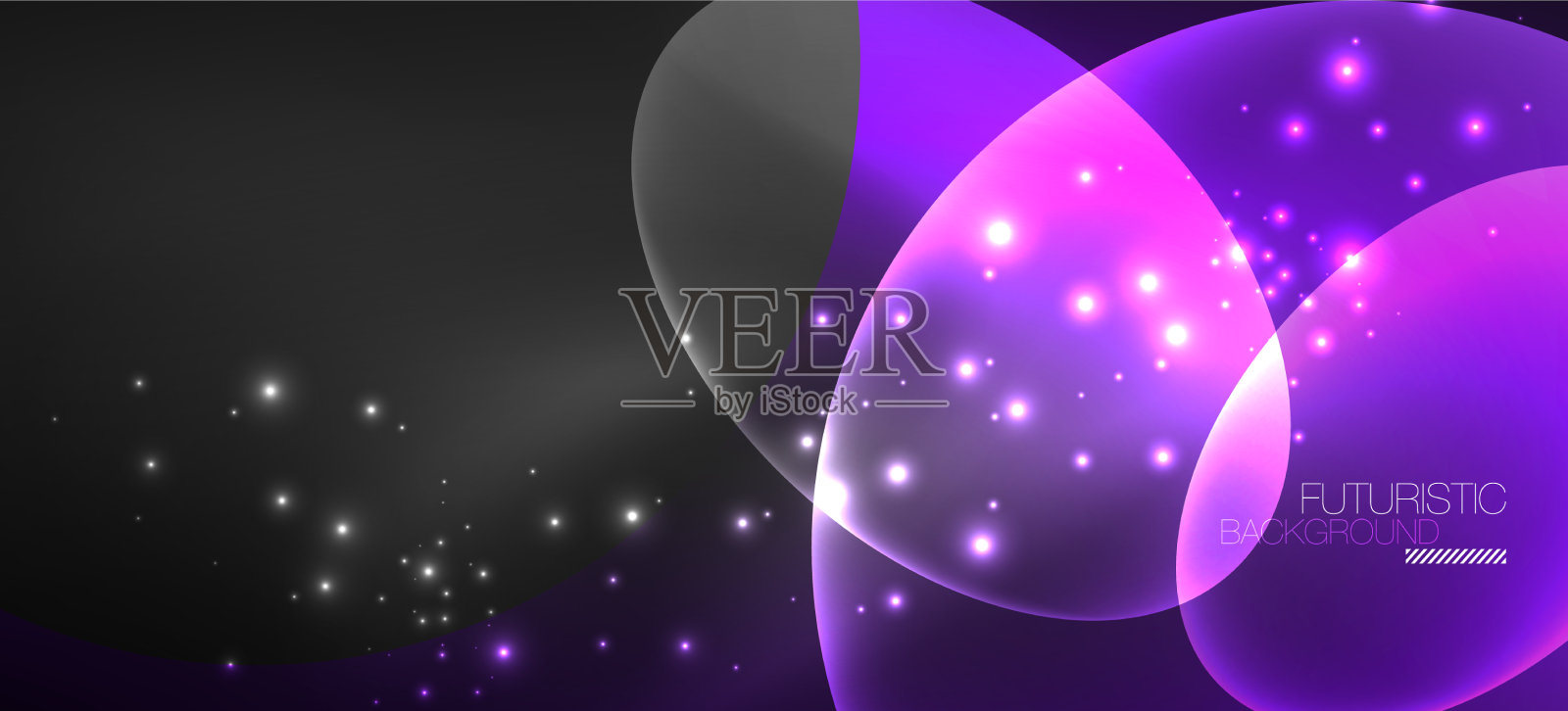 霓虹椭圆抽象背景闪亮明亮插画图片素材