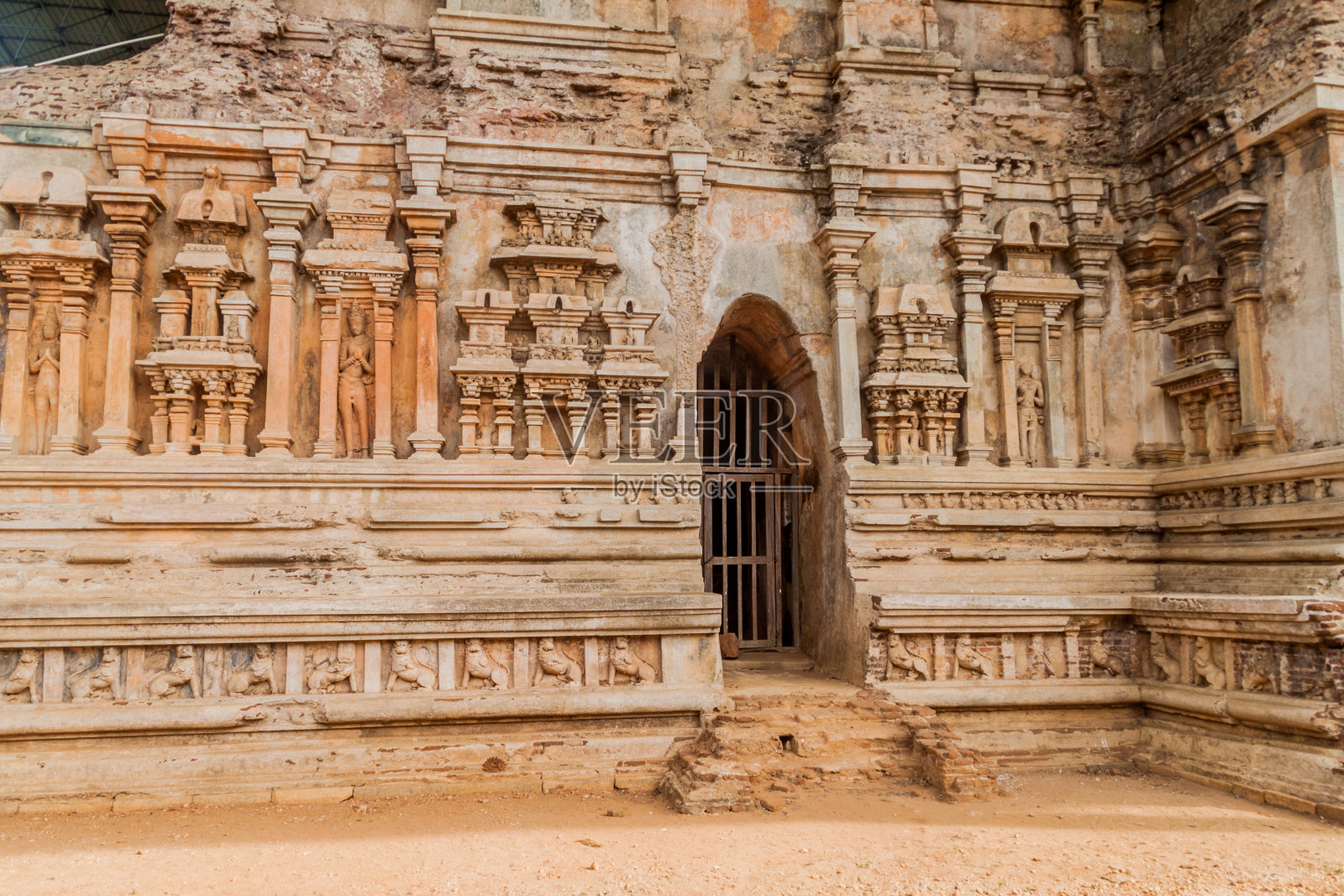 斯里兰卡Polonnaruwa古城的Tivanka Thivanka Image House照片摄影图片