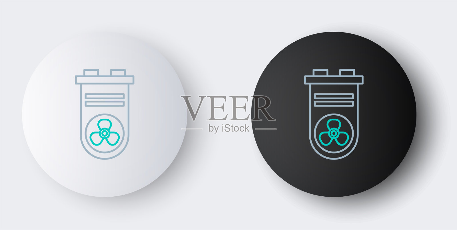 线视频显卡图标孤立在灰色图标素材