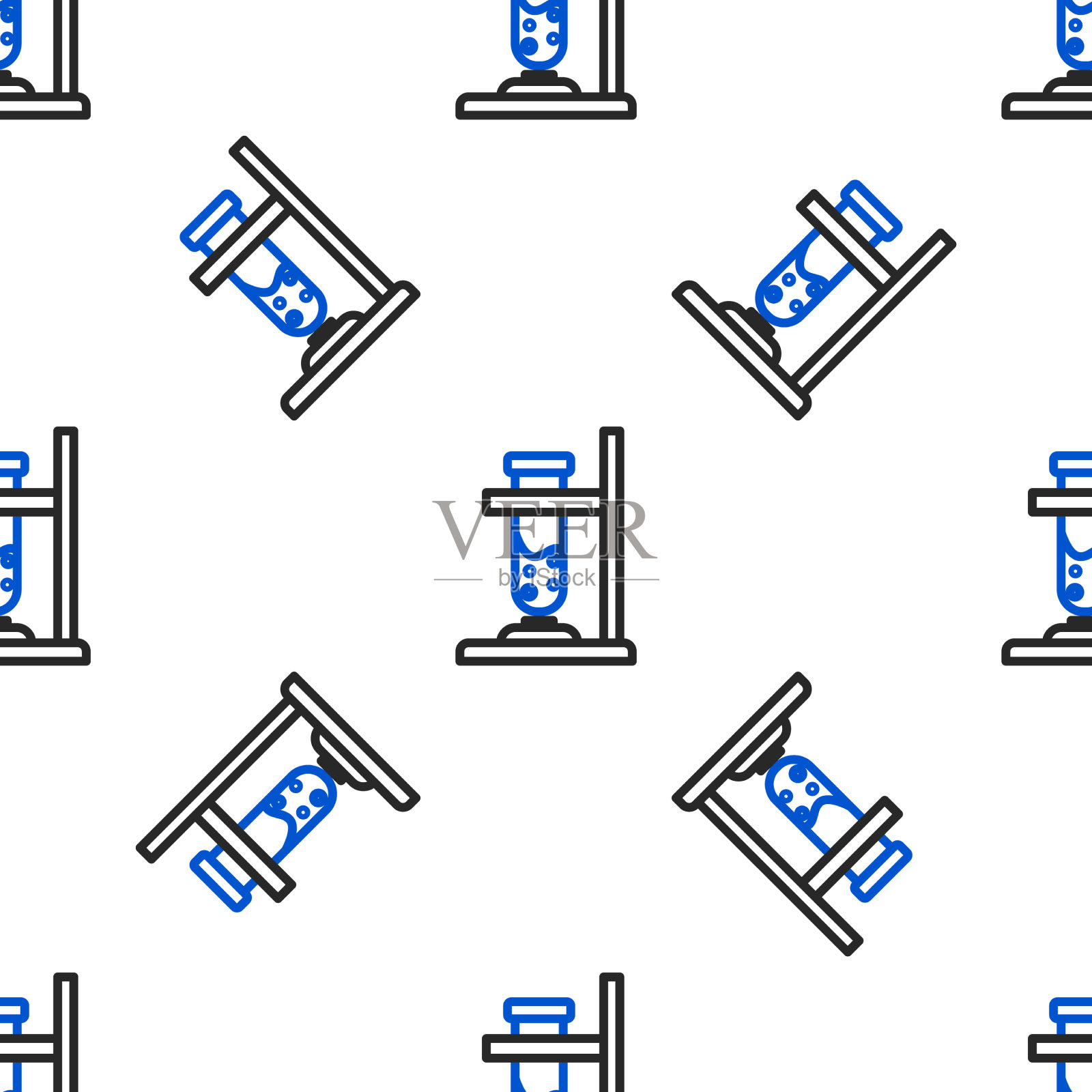 在火加热器上放置玻璃试管烧瓶插画图片素材