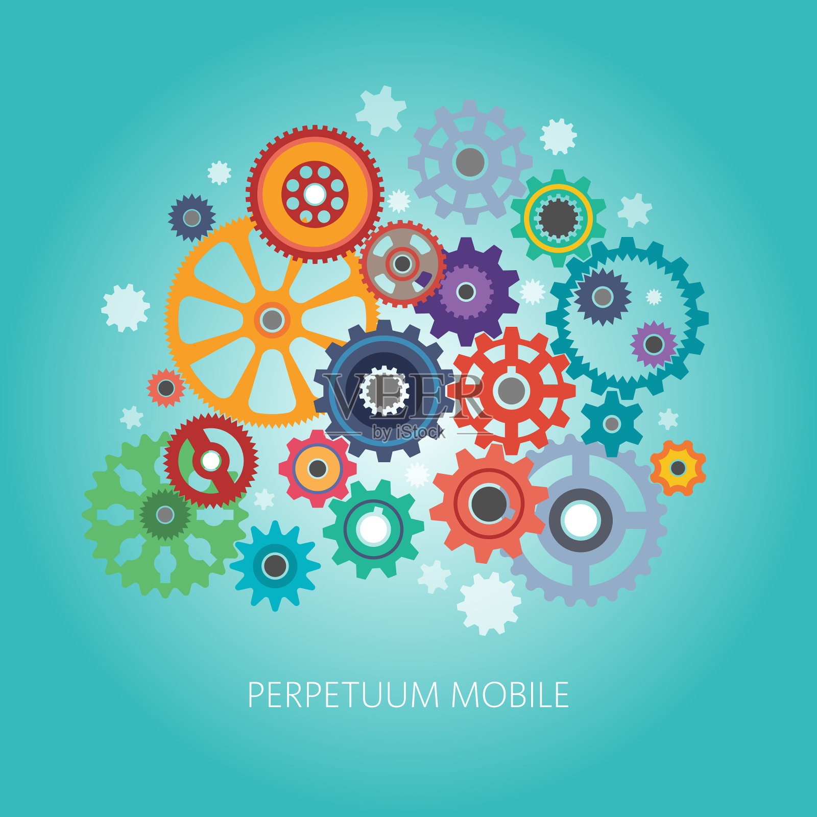 齿轮机构插画图片素材