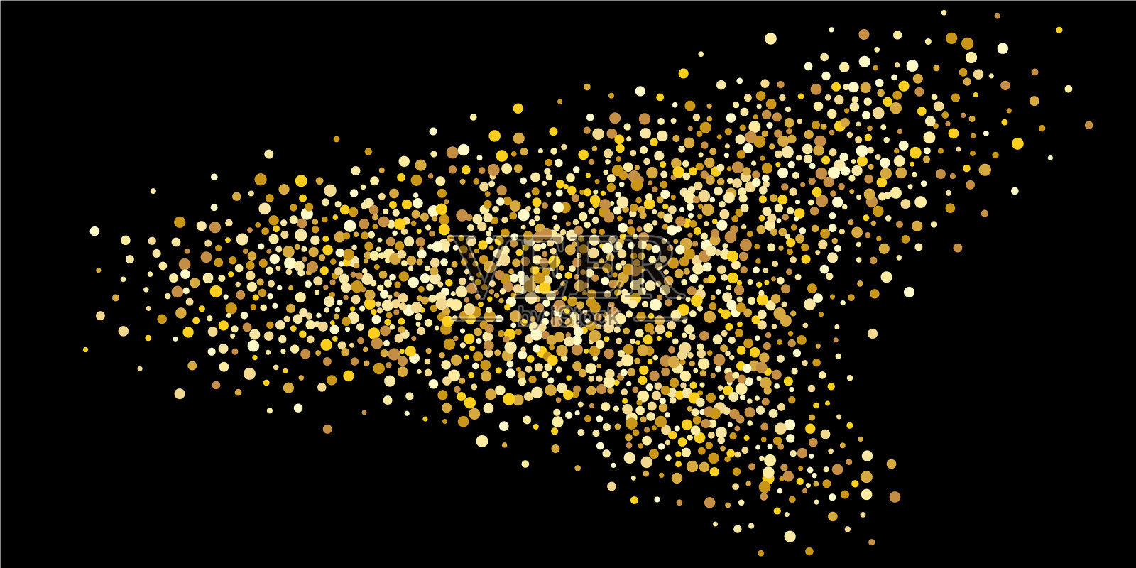 金色闪光纸屑插画图片素材