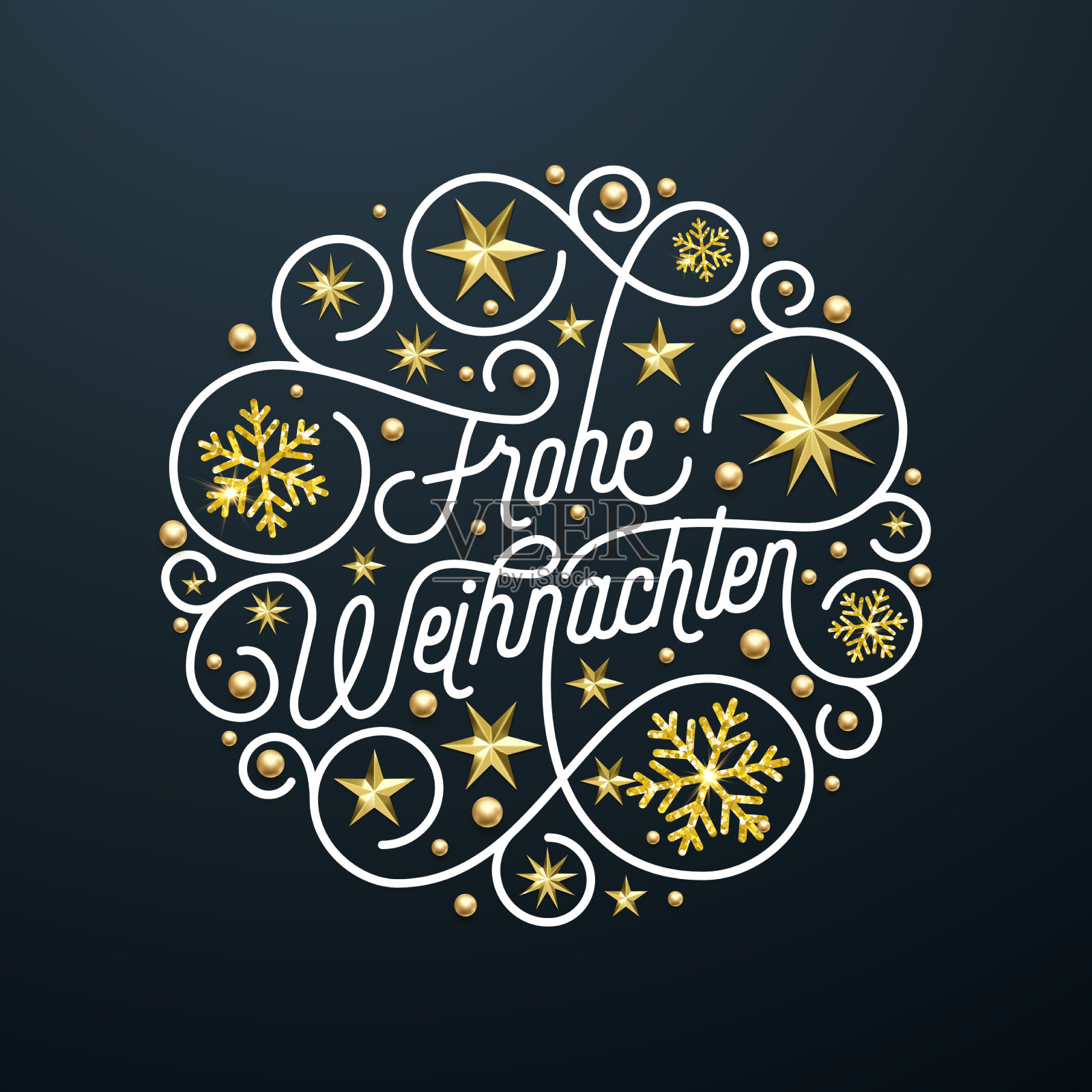 Frohe weihnachten德国圣诞快乐插画图片素材