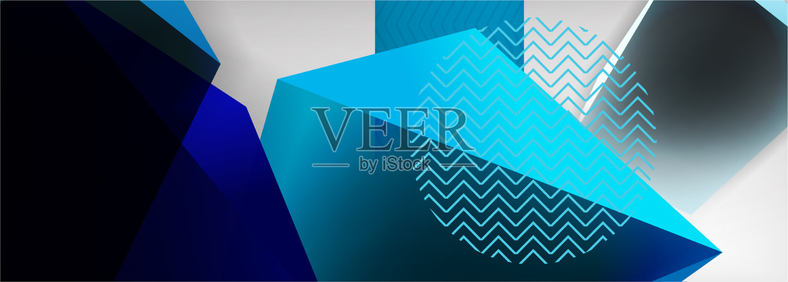 低多边形三维几何形状最小抽象插画图片素材