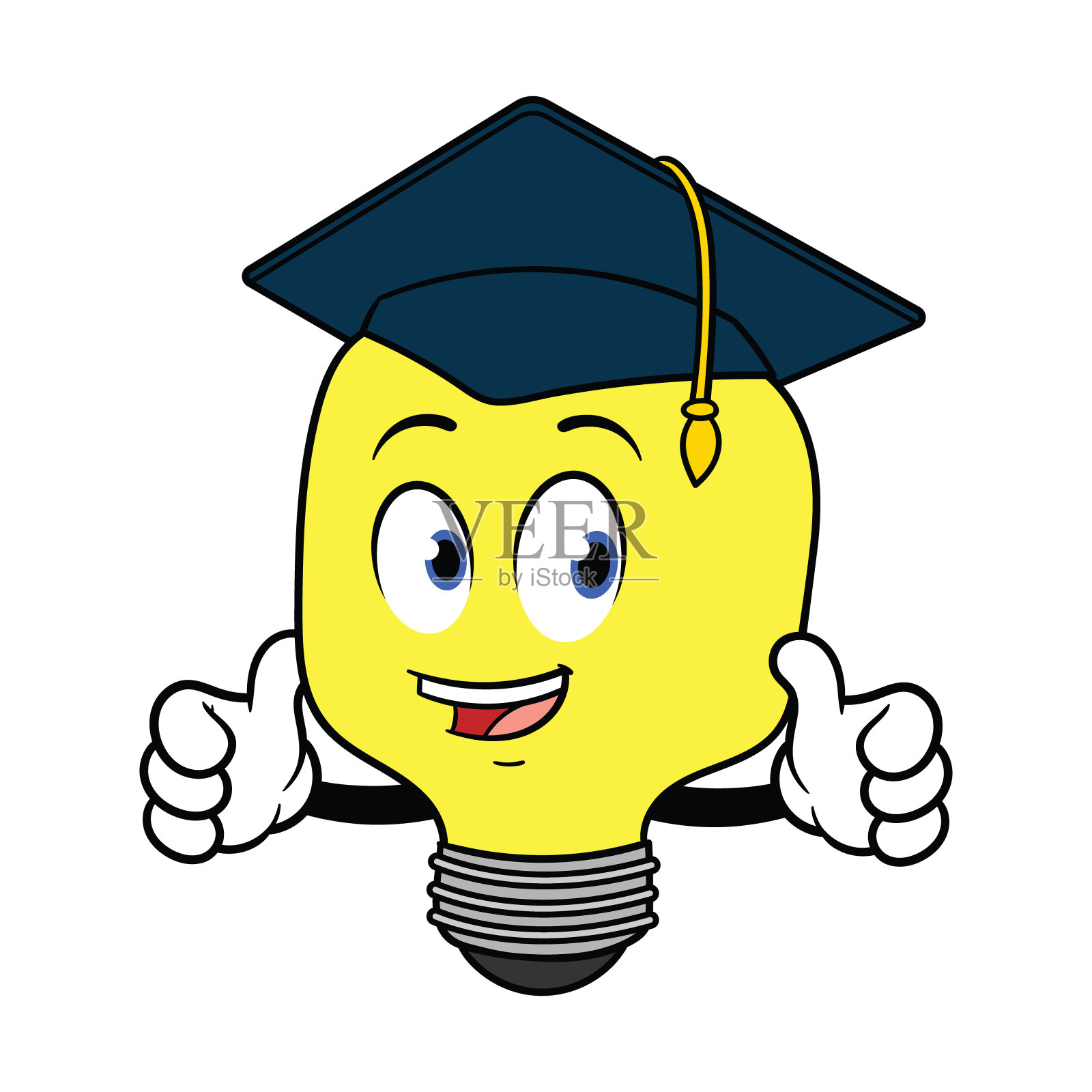 矢量学术灯泡字符插图插画图片素材