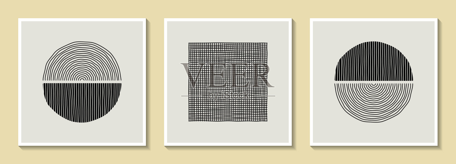 时尚抽象创意极简艺术手绘几何构图墙壁装饰，封面，小册子和墙纸现代设计矢量背景eps 10。设计元素图片