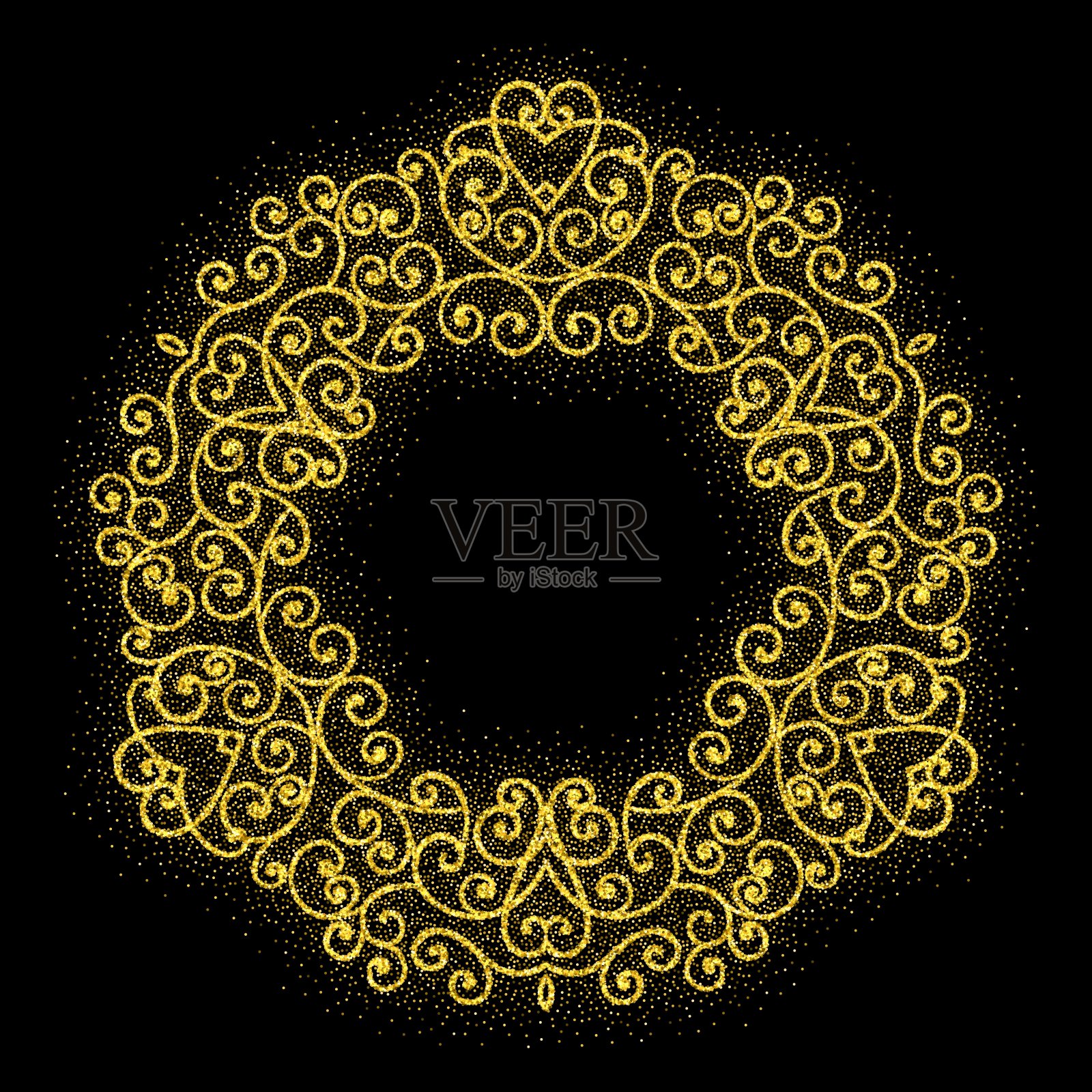 具有复古光泽的边框或边框。矢量插图。插画图片素材