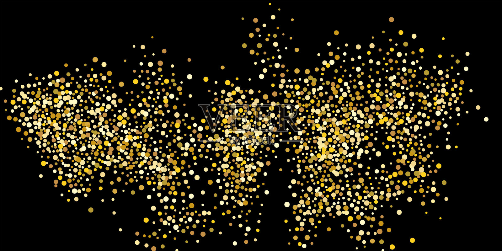 金色闪光纸屑插画图片素材