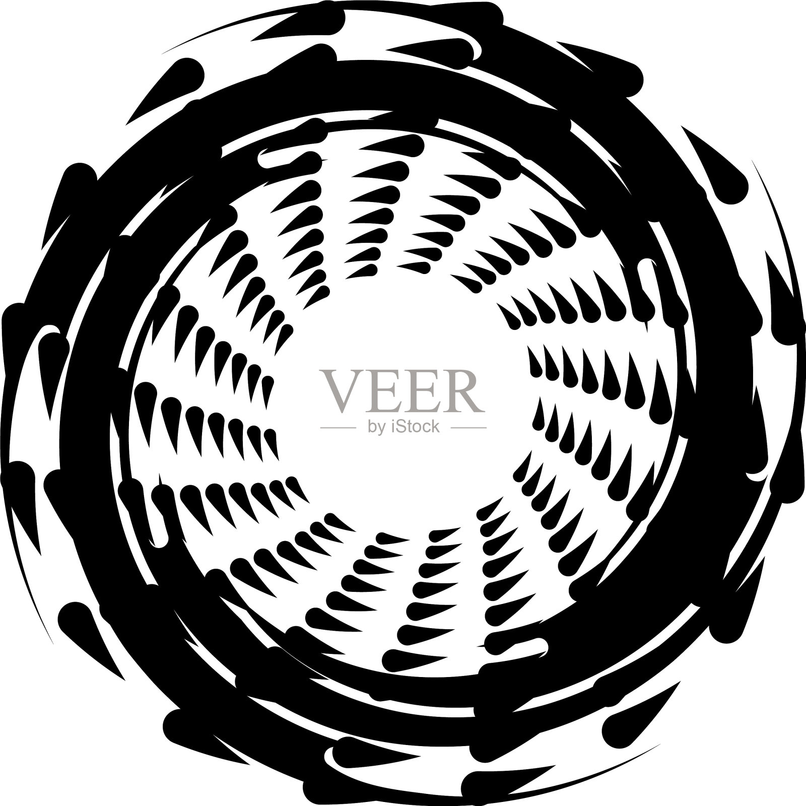 叠加抽象螺旋、漩涡、漩涡蜗壳插画图片素材