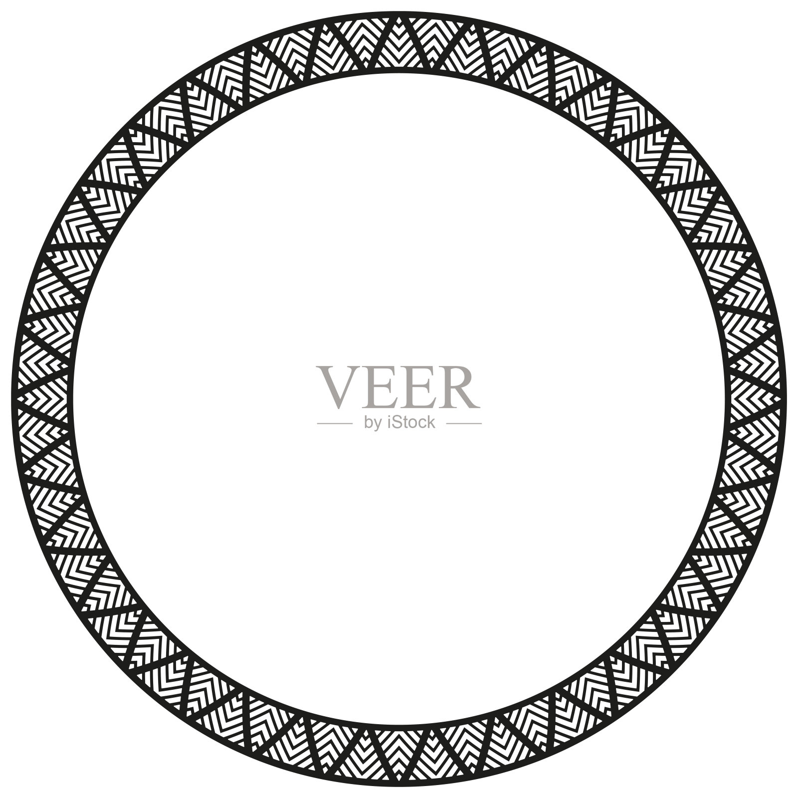 圆形非洲边框设计。设计元素图片