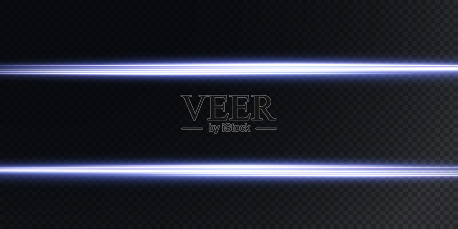 白色水平镜头耀斑包。激光束，水平光线。美丽的光耀斑插画图片素材