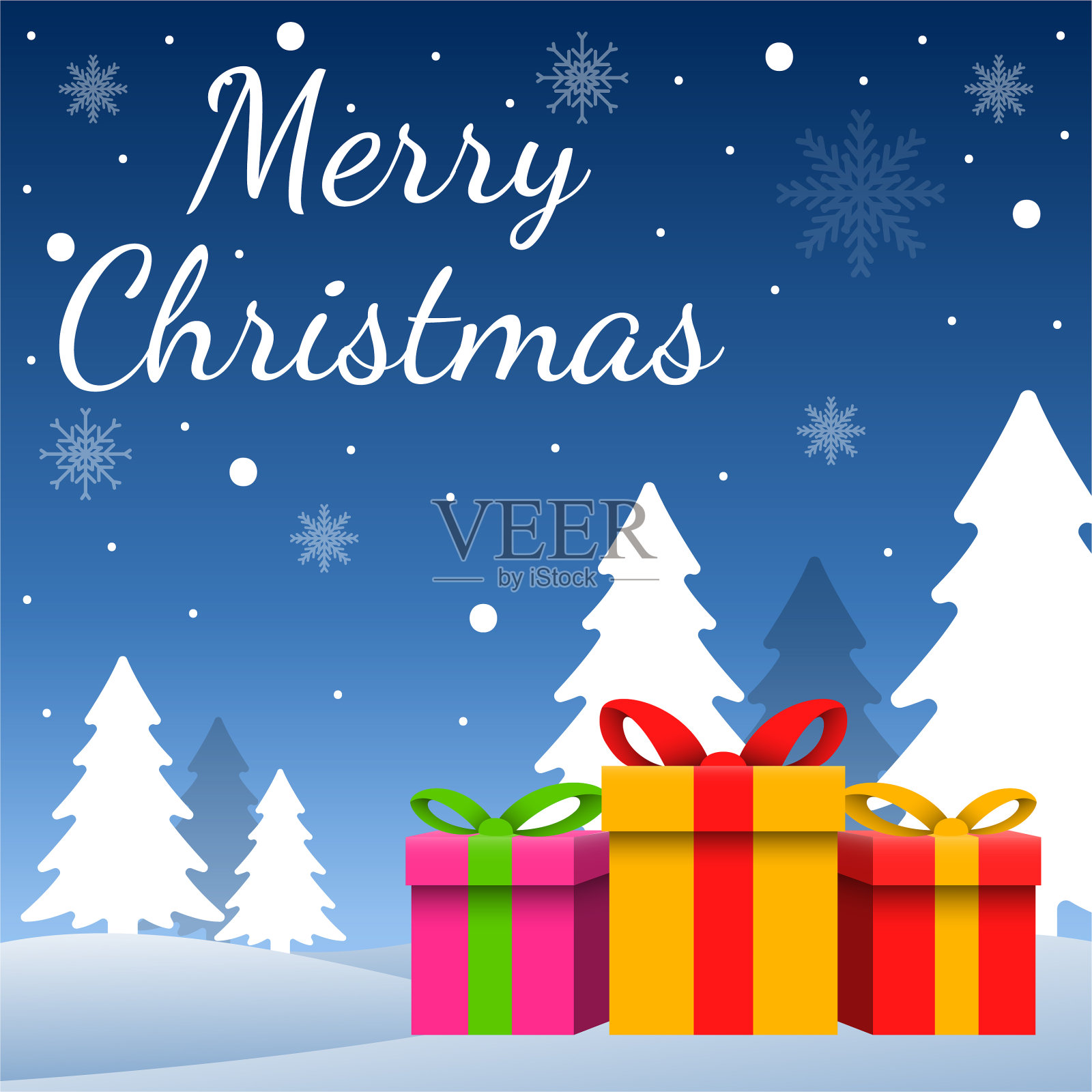 圣诞背景卡片模板设计插画图片素材