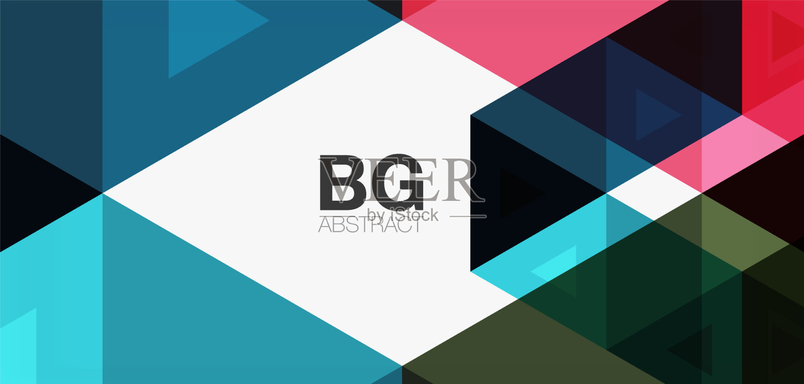 镶嵌三角形图案为抽象背景插画图片素材