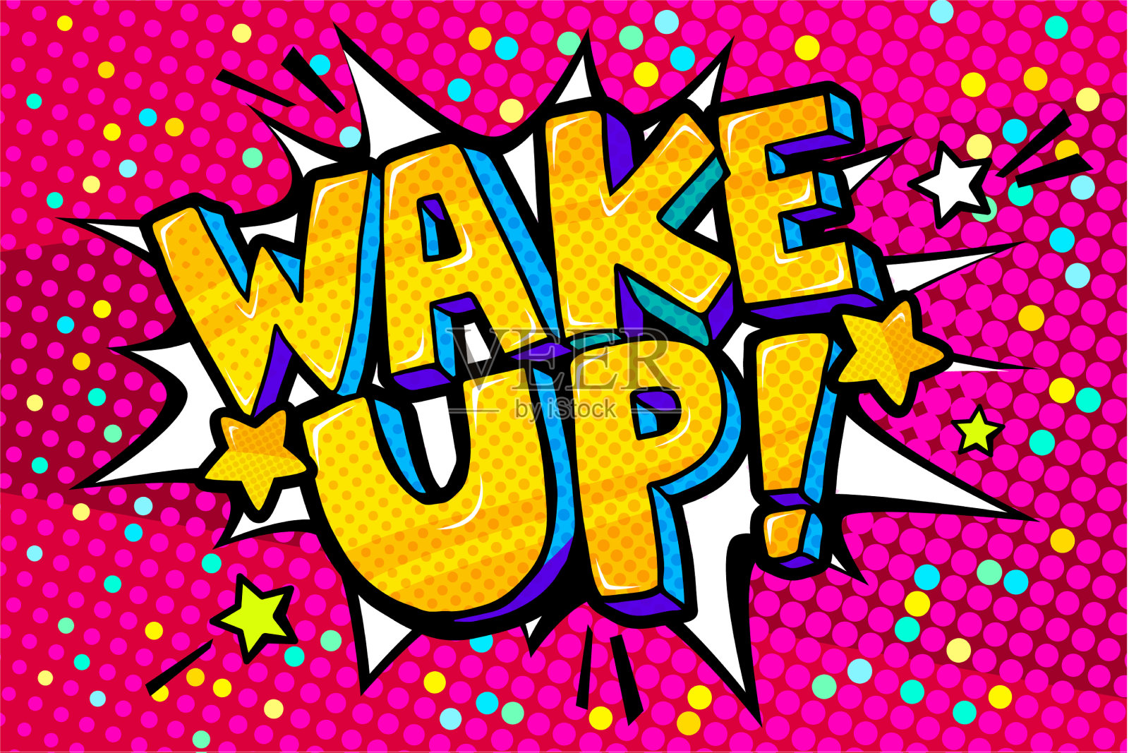 语音气泡与唤醒文本插画图片素材